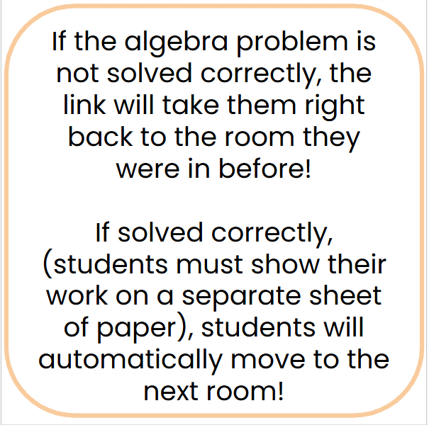 Algebraic Equations Haunted House Escape Room - Google Slides & Power Point