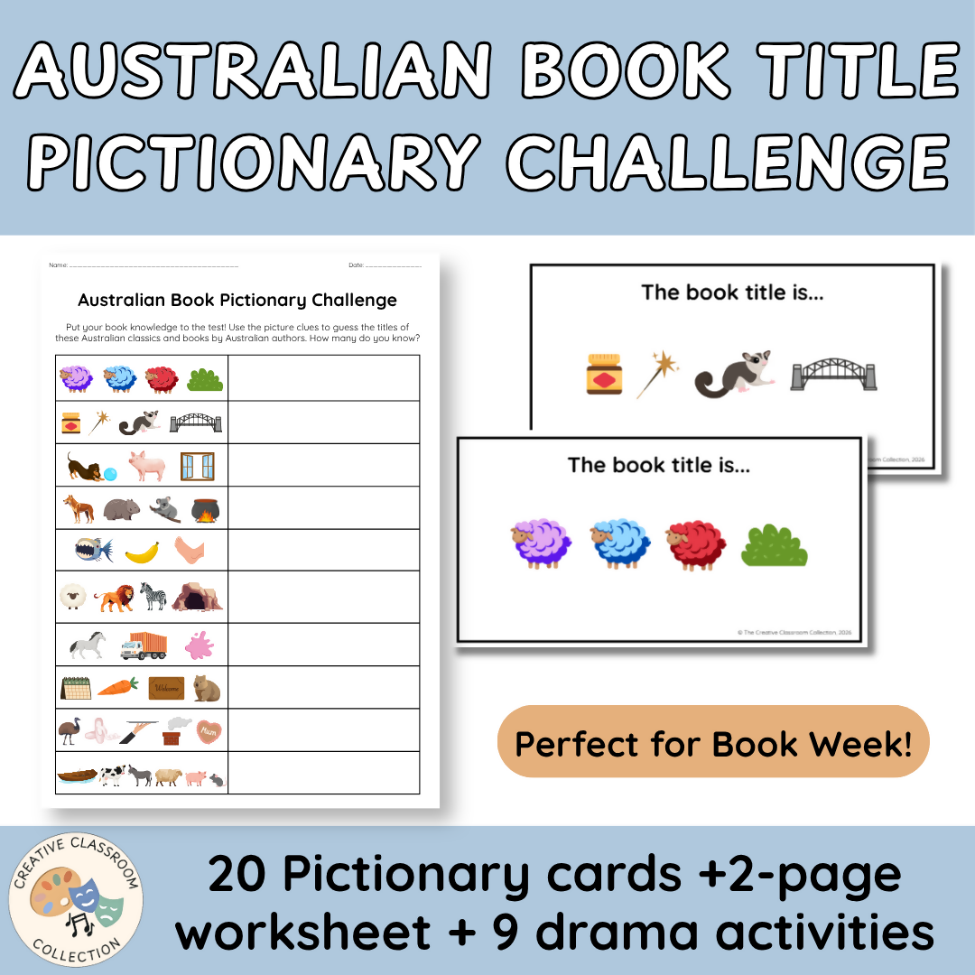 Book Week Pictionary Game | Australian Book Titles & Drama Activities