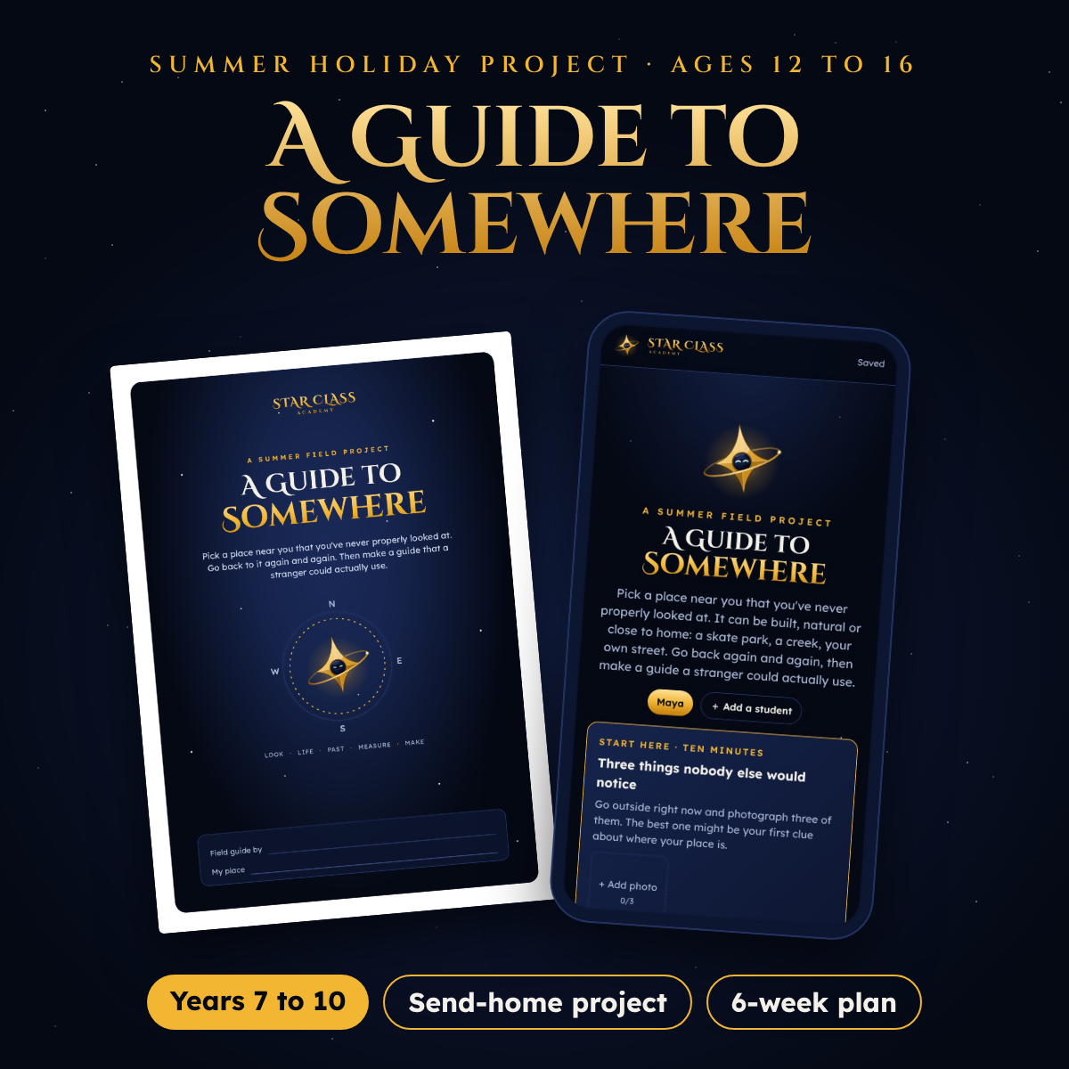 A Guide to Somewhere: Summer Holiday Field Project, Years 7 to 10