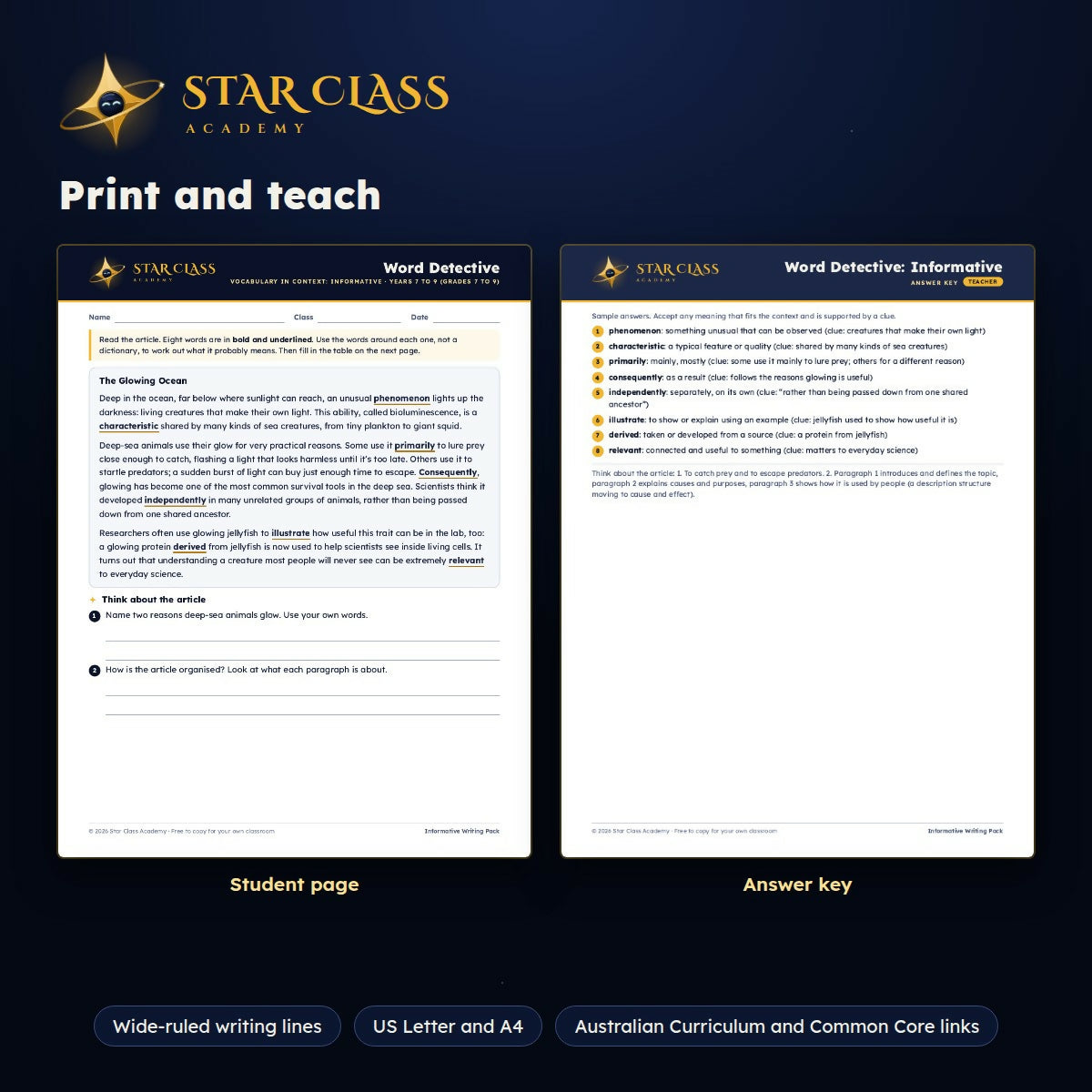 FREE Informative Writing Worksheets | Report Planning | Grades 7-9