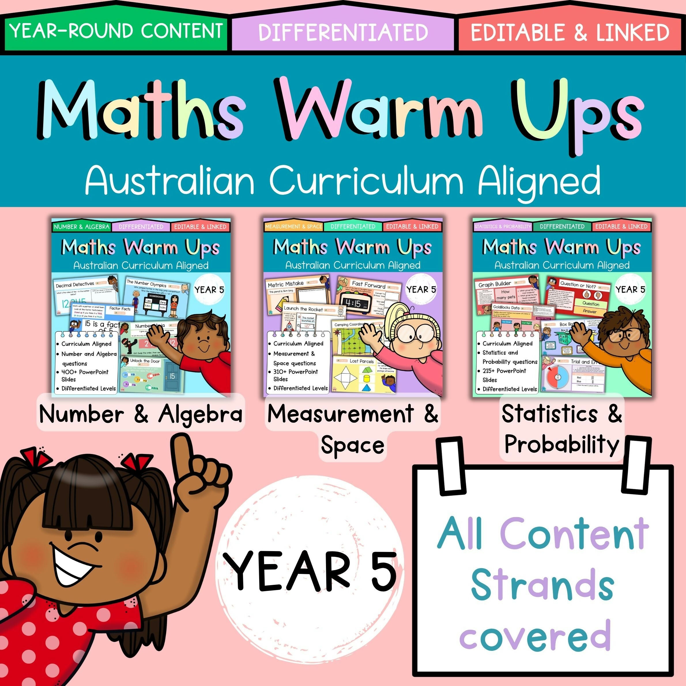Year 5 Maths Warm Ups I All Content Strands I Australian Curriculum V9