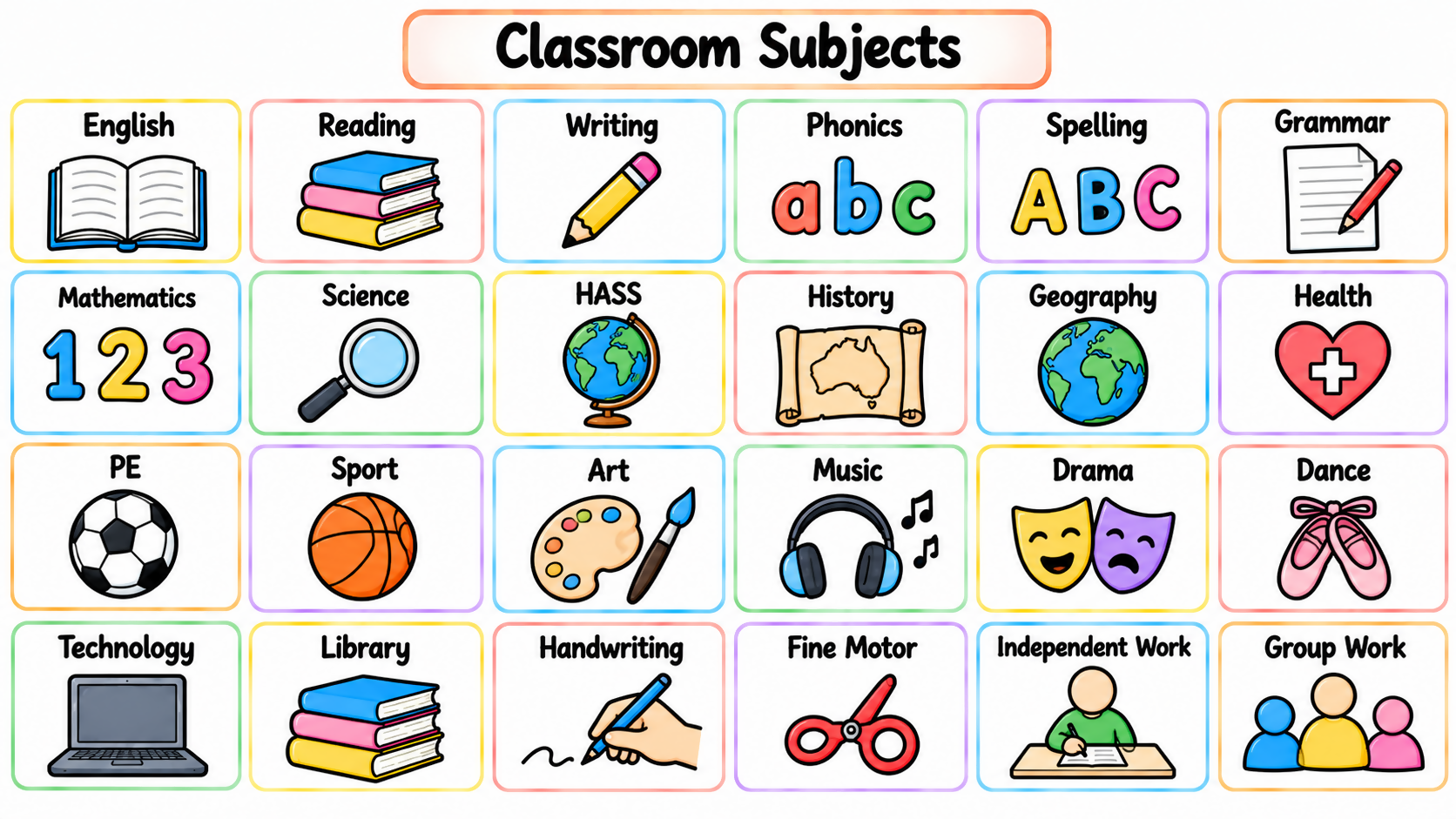 Garden Visual Timetable & Support Cards | Primary Visual Supports