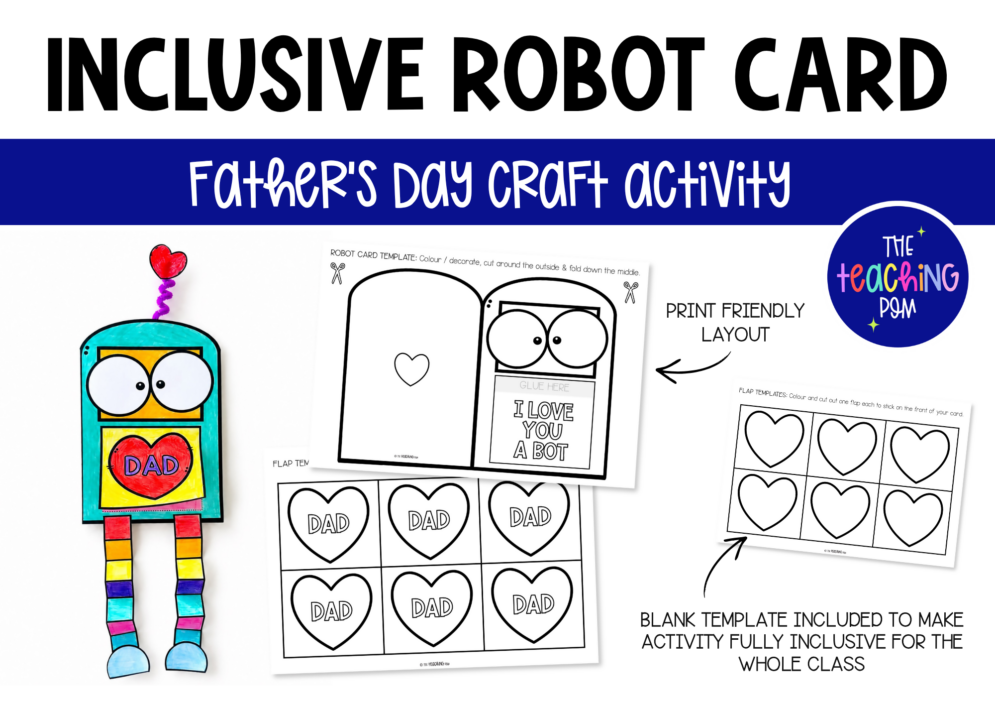 Inclusive Father's Day Robot Card Craft