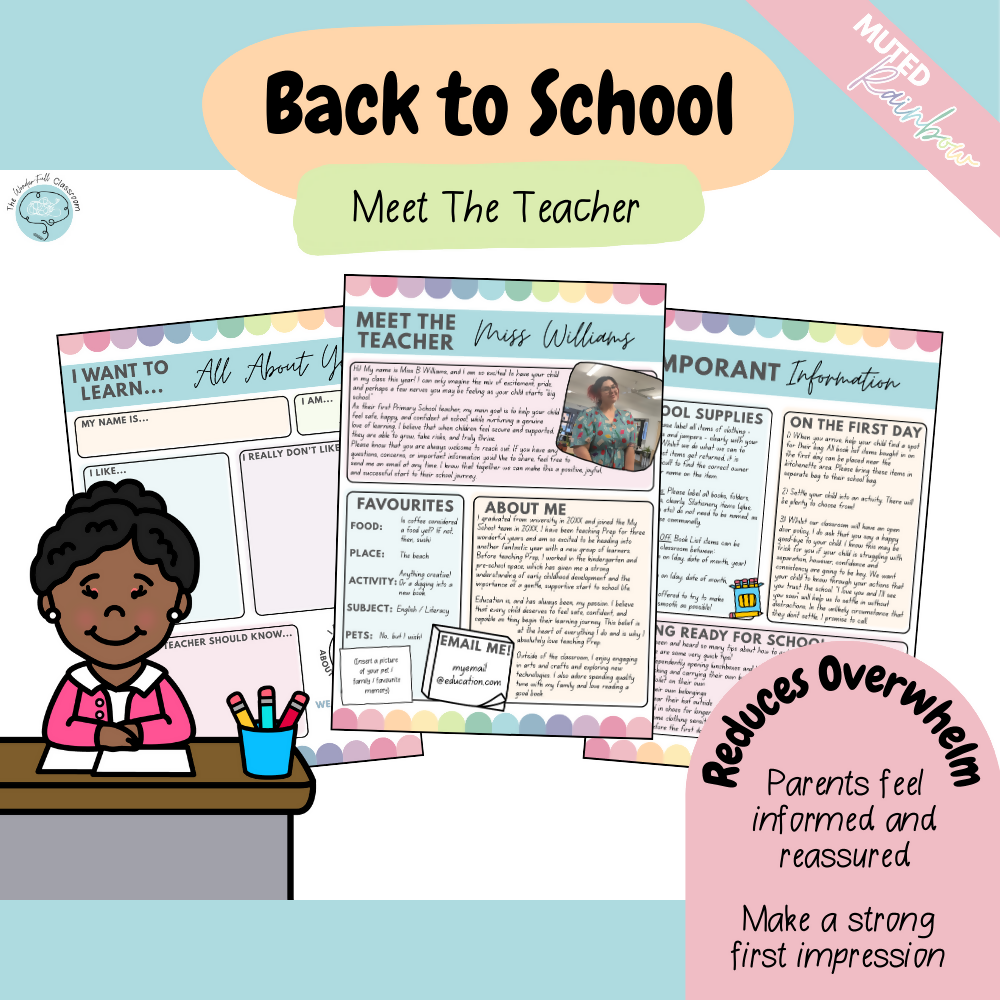 Multiple Colour Themes | Meet The Teacher - Editable Back to School Set