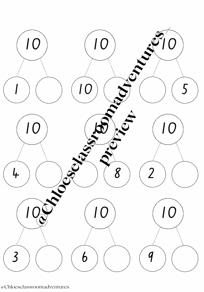 Number Bonds| Making 10 / Making 20| Part-part-whole | Maths Worksheets | Canva | Editable |Maths Curriculum Aligned | K-2