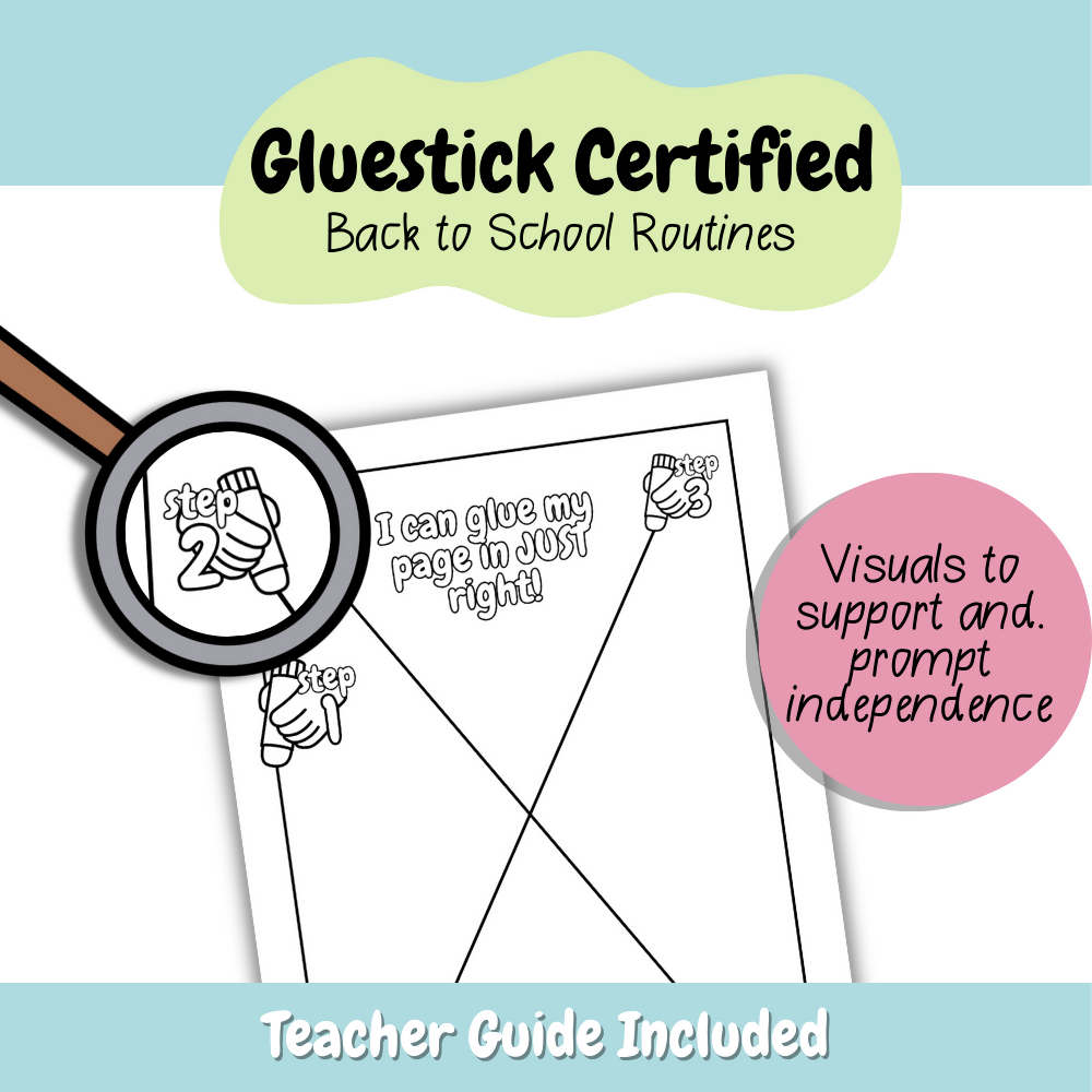 FREEBIE | Teaching Glue Stick Expectations | Classroom Routine Certificate (Foundation–Y2)