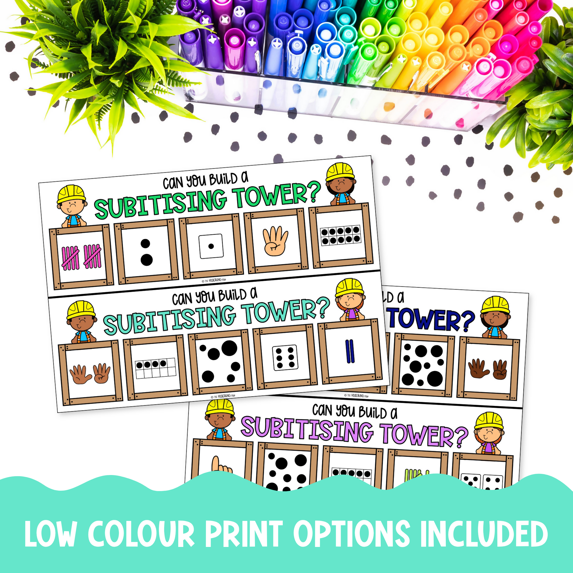 Subitising Tower Build Activity | Subitizing to 10 | Hands-On Math Centres