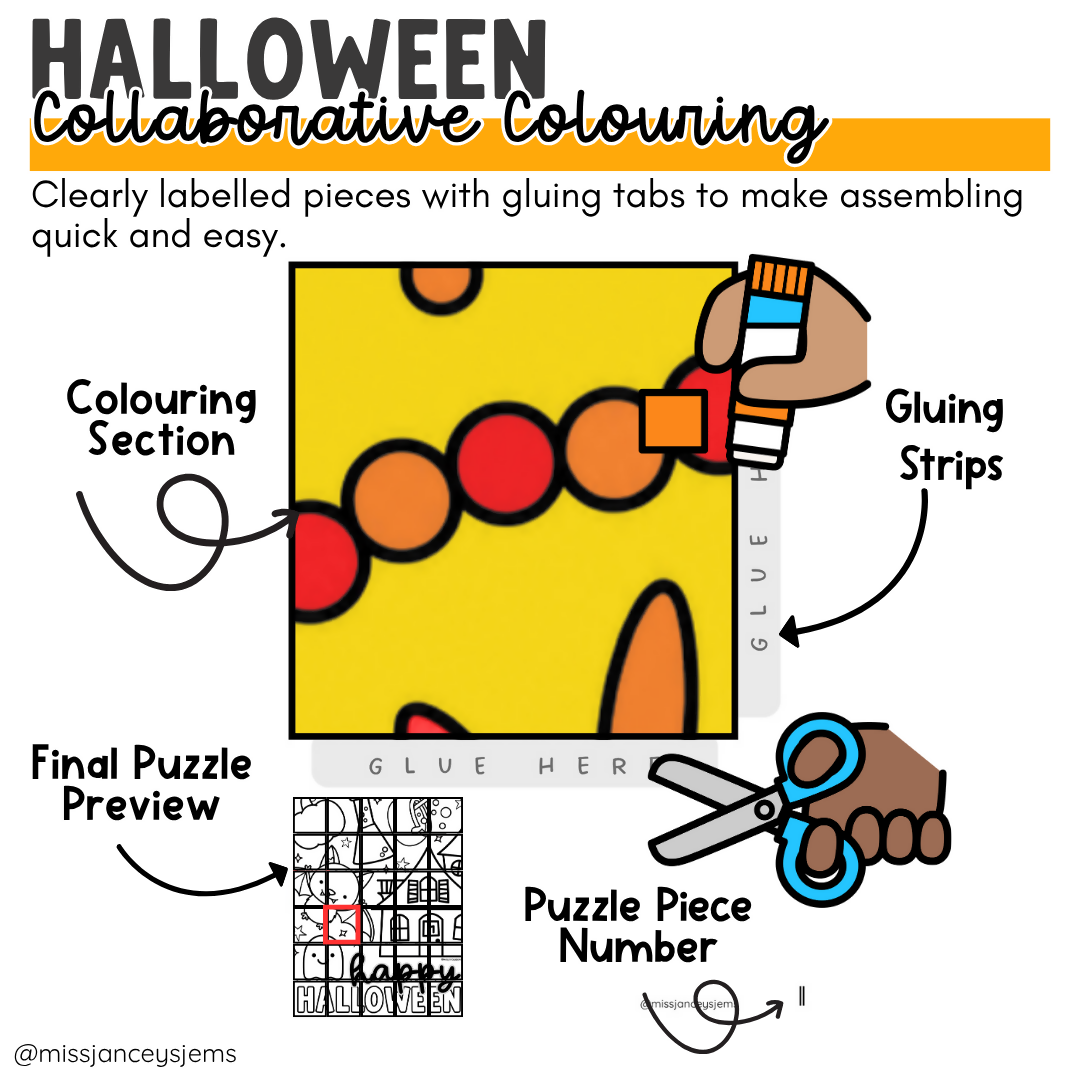 1. Halloween Collaborative Colouring Poster & Classroom Mural | October Craft, Halloween Bulletin Board, Group Art Activity & Classroom Display