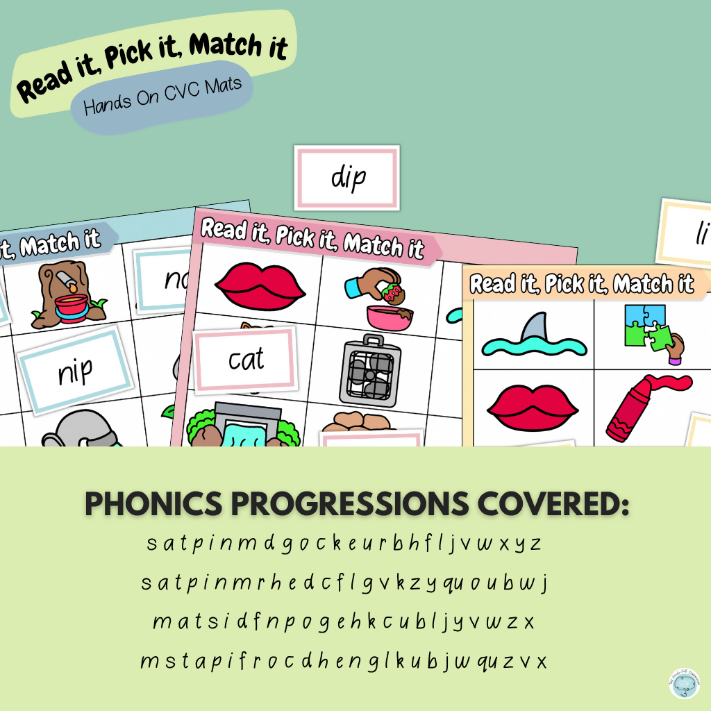 Read It, Pick It, Match It | Hands-On, CVC, Progression-Aligned Mats