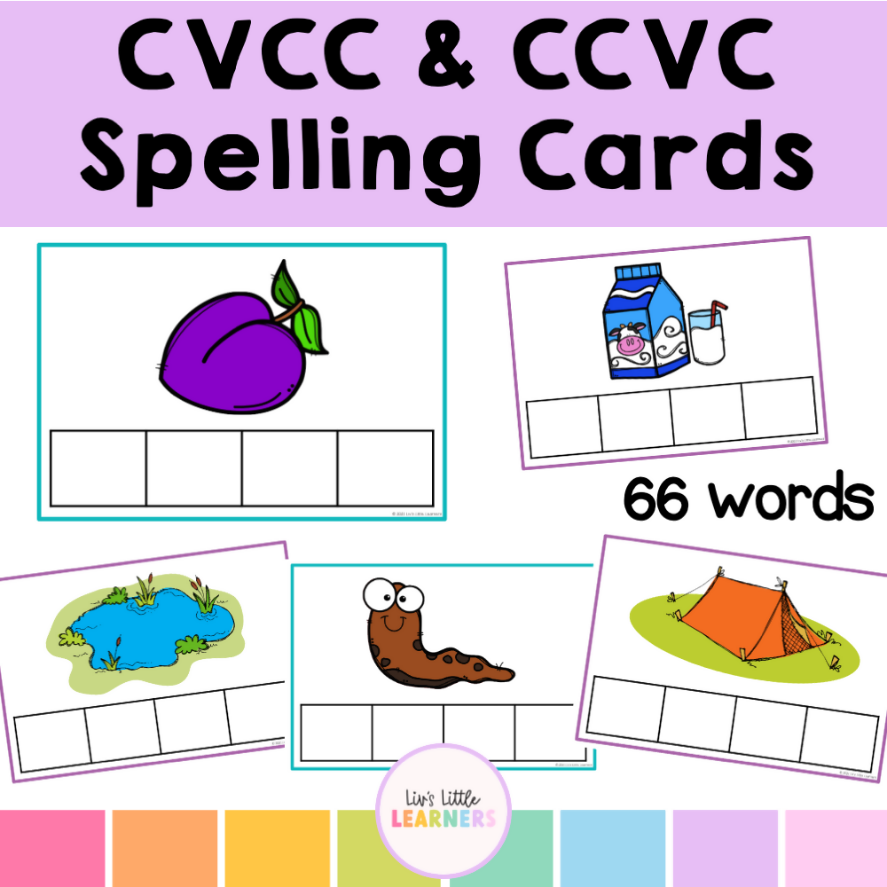 CVCC & CCVC Spelling Task Cards