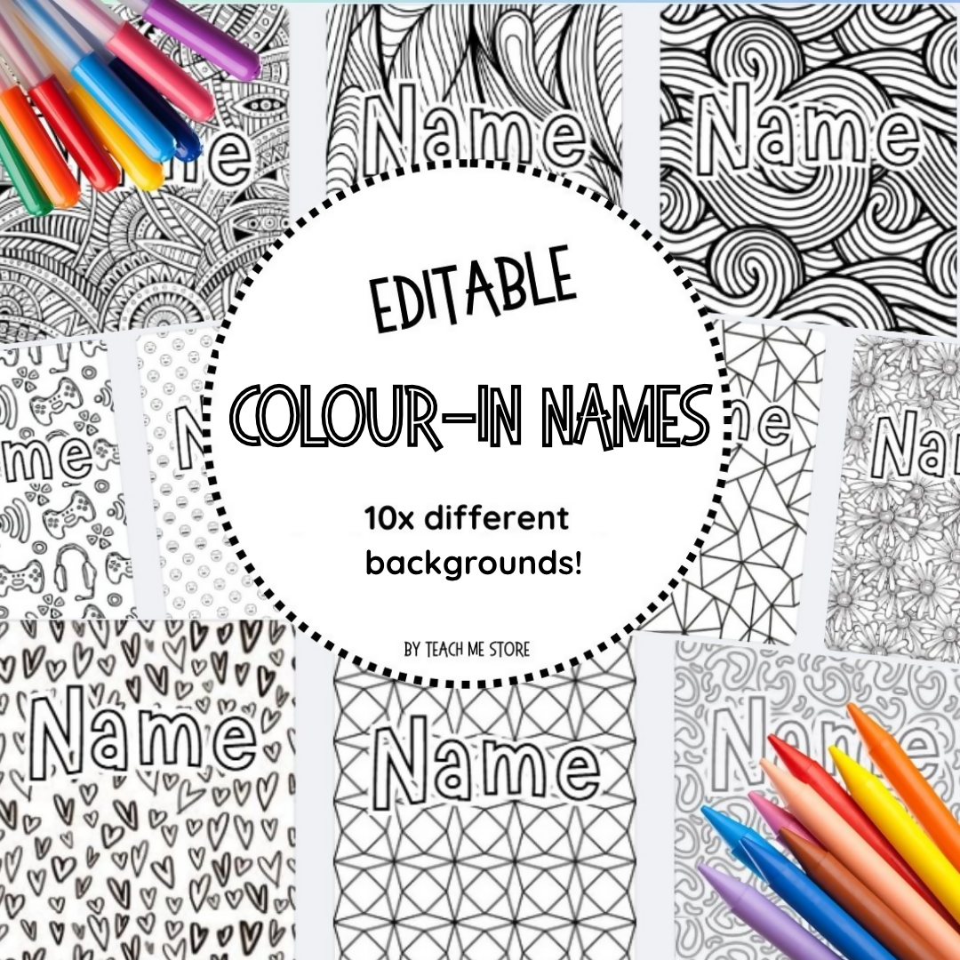 Editable Colour-in Names