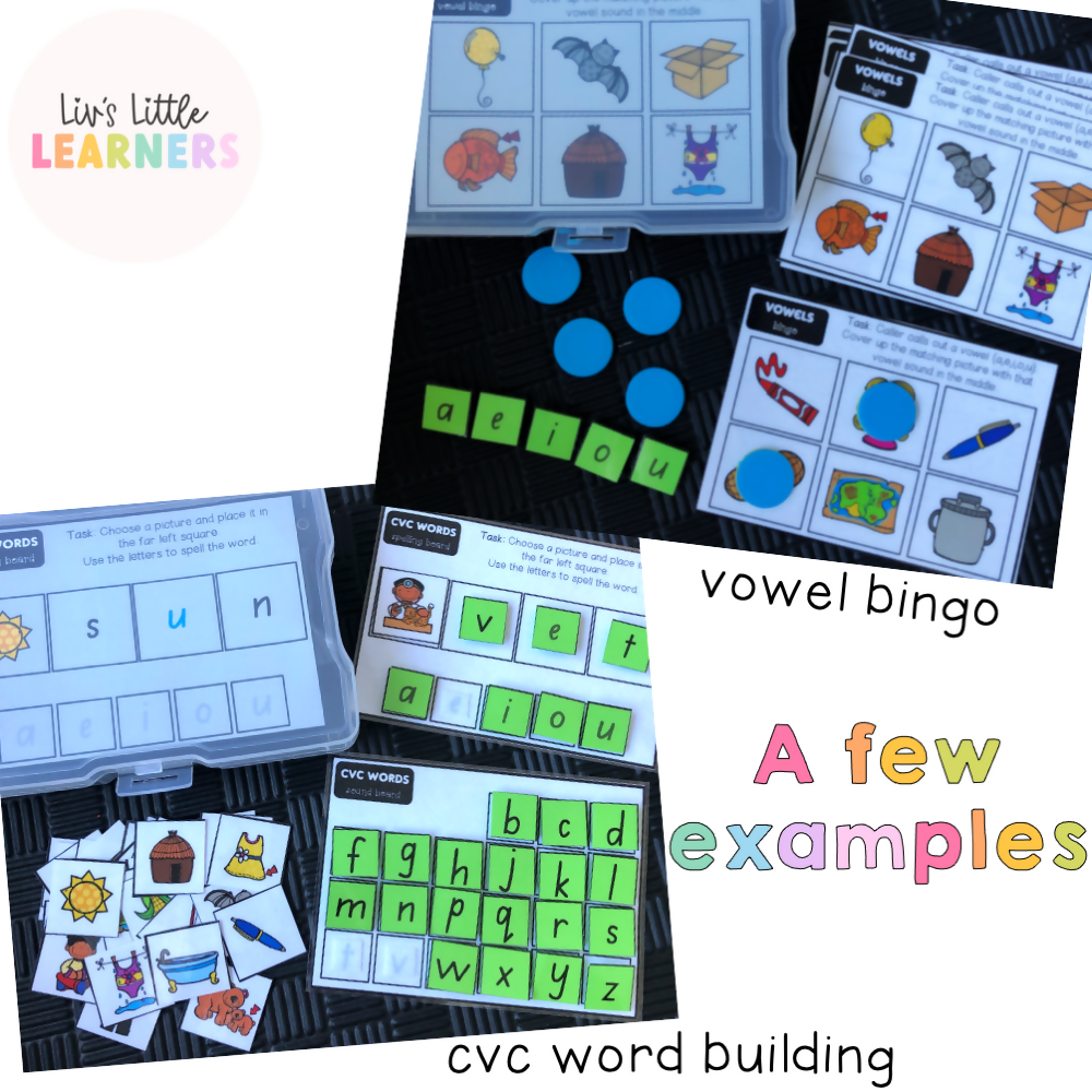 Phonological Awareness and Phonics Foundation Task Cards Pack