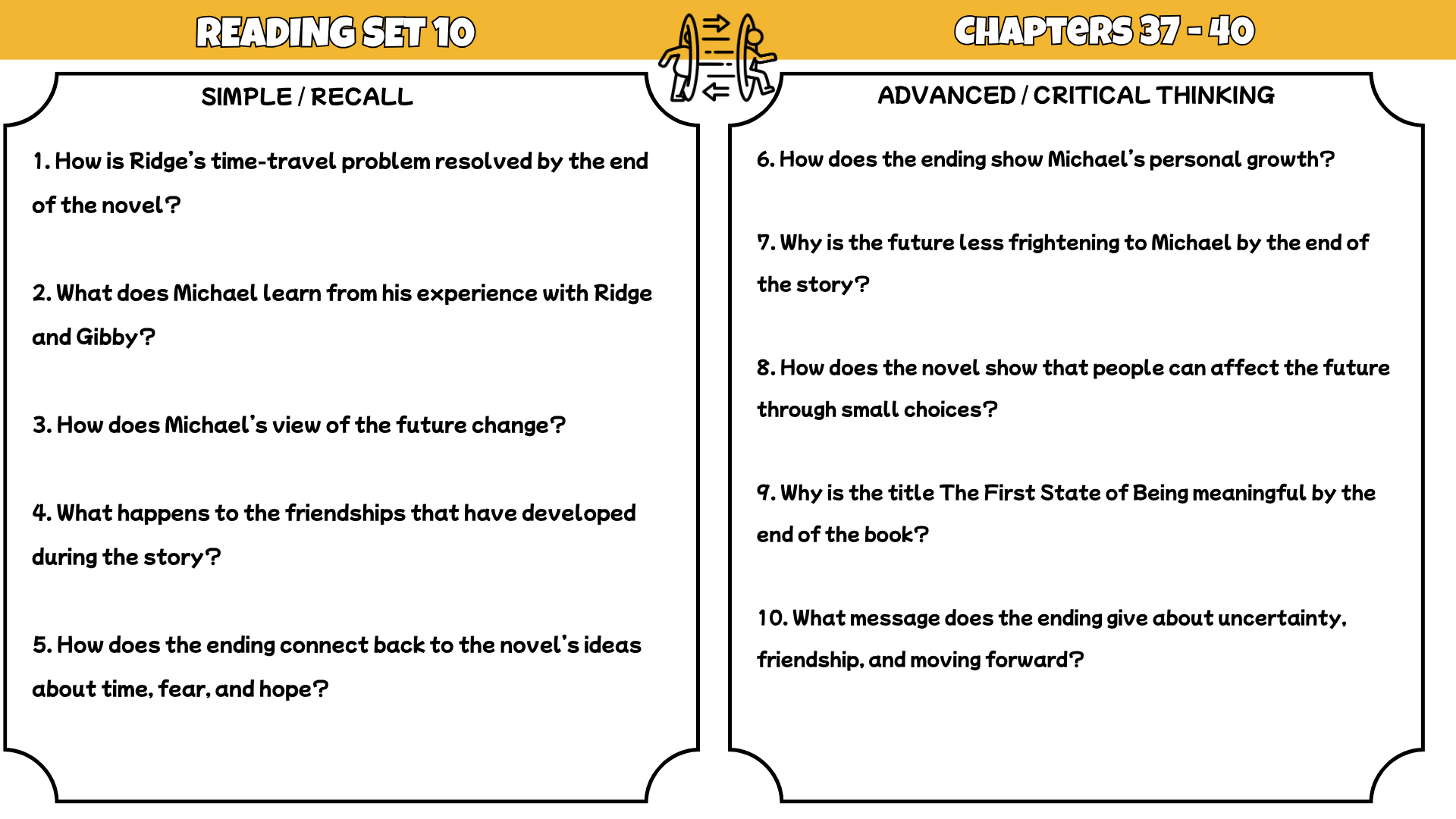 The First State of Being Comprehension Questions and Answer Key PDF | Erin Entrada Kelly Novel Worksheets for Grades 4–6