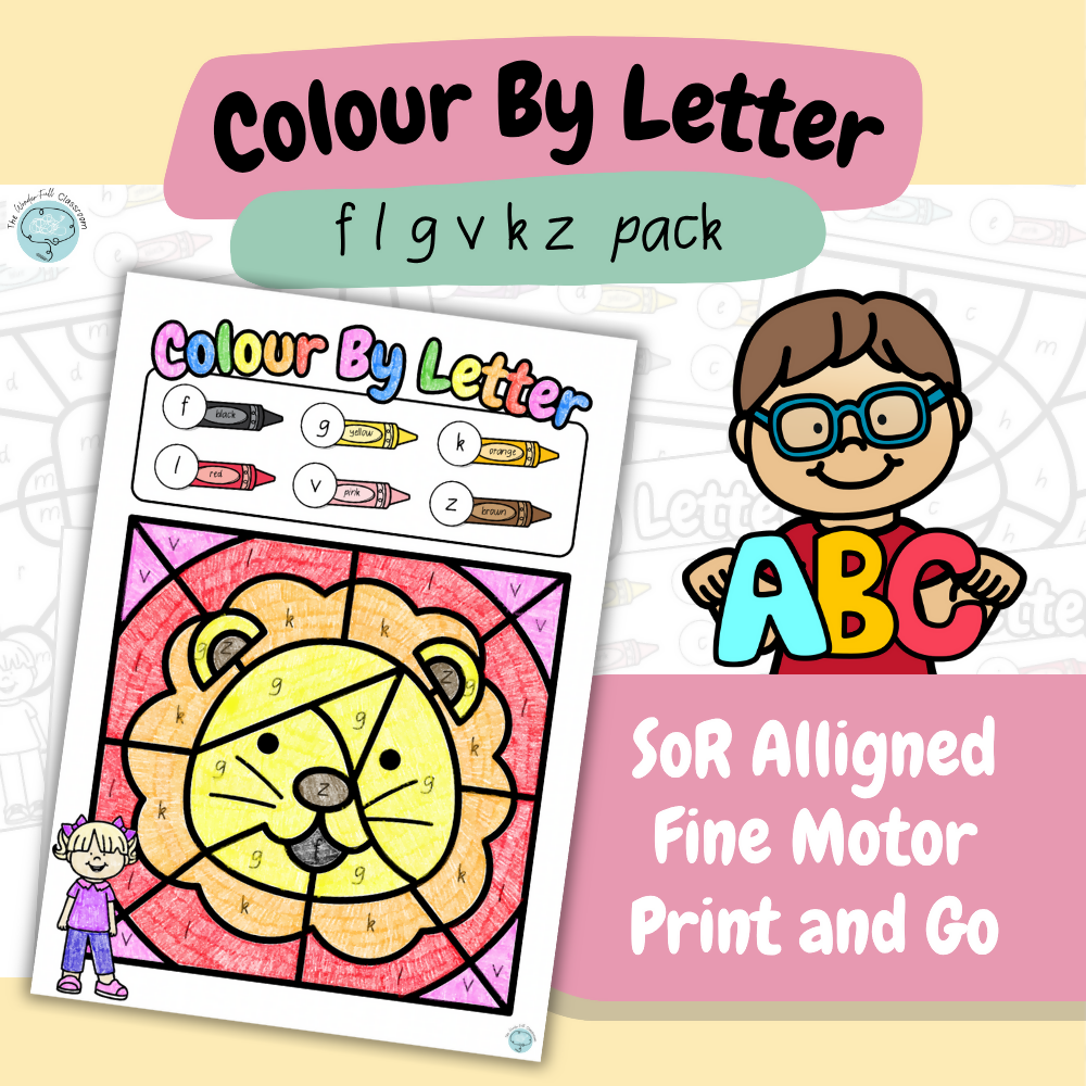 Colour by Letter - satpinmrhedcflgvkzyquoubwj | Letter Recognition | Print & Go