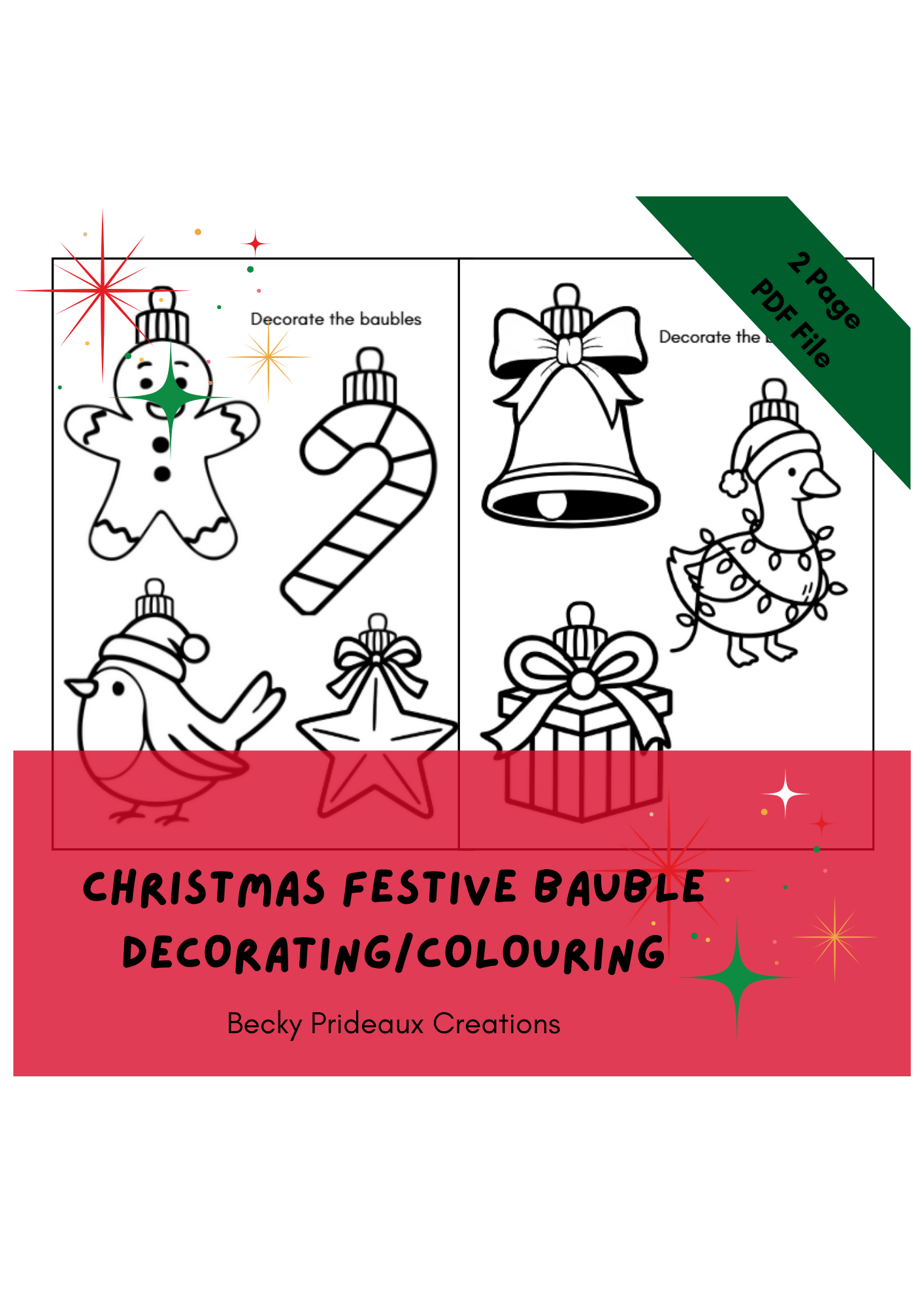 Decorate your own Baubles : Festive Christmas Collection
