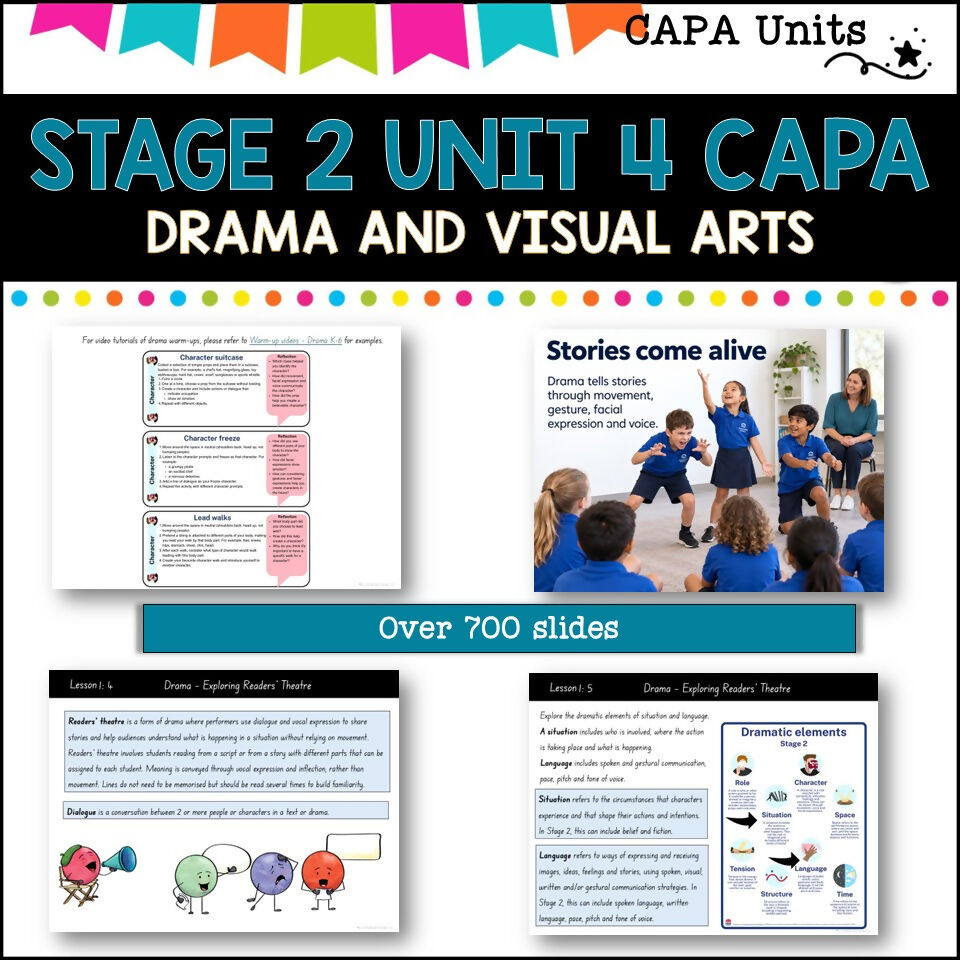 STAGE 2 UNIT 4 NSW DET aligned CAPA Complete Unit- visual arts and drama