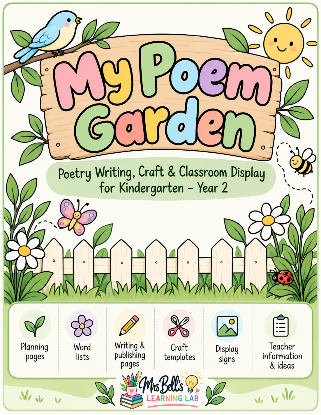 My Poem Garden | K-2 Poetry Writing, Craft | Classroom Display