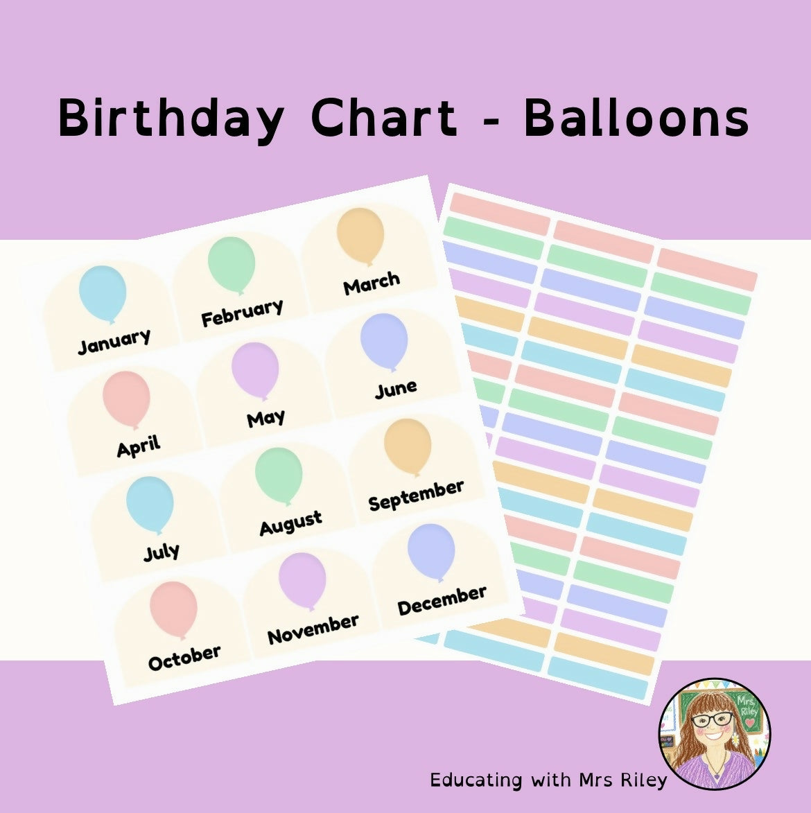 Birthday Chart - Balloons