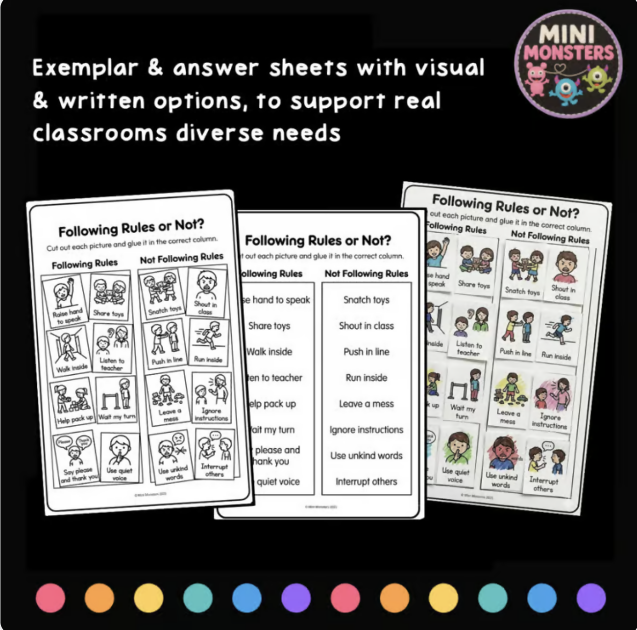 Following Rules Activities | Behaviour Worksheets & Cut-and-Paste Task | Foundation–Year 2 (Australian Curriculum)