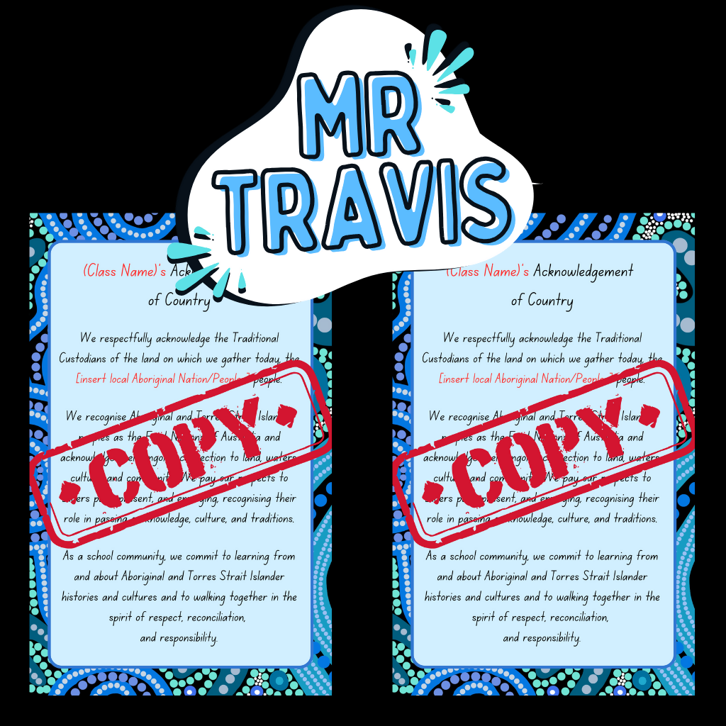 Years 5–6 Editable Acknowledgement of Country