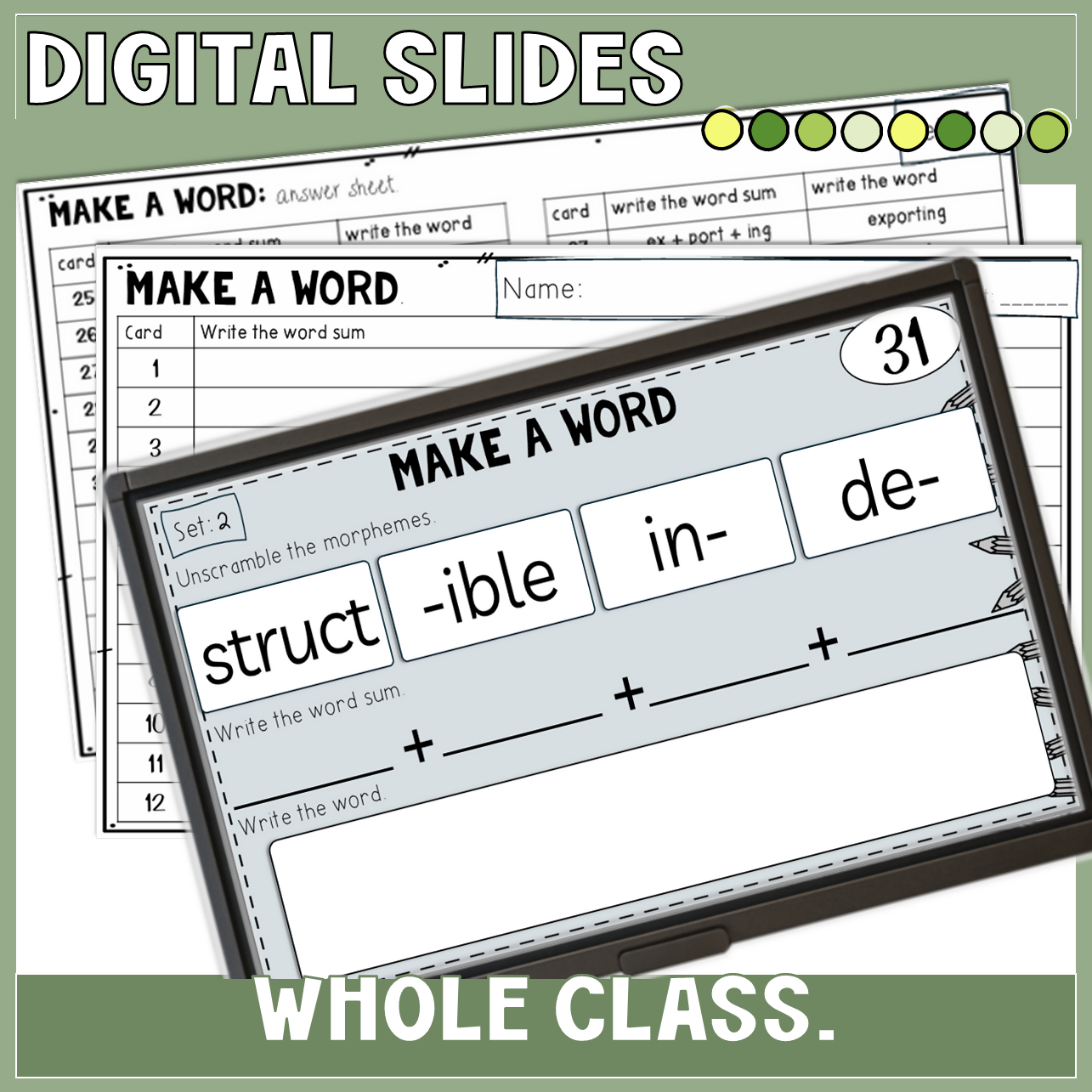 MORPHOLOGY ACTIVITY | LATIN ROOT TASK CARDS | SCRIPT - VIS - PORT