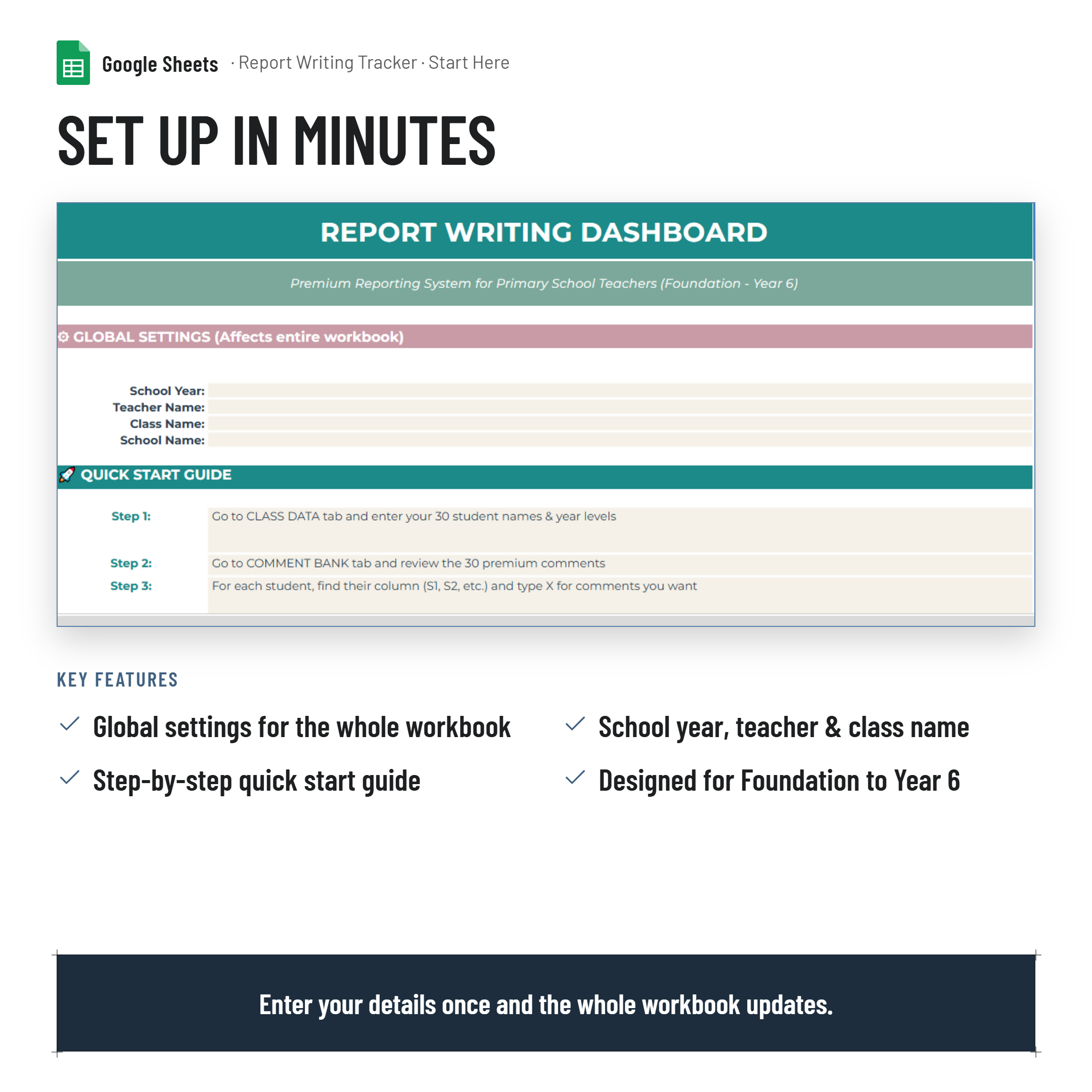 Report Writing Tracker and Dashboard| Google Sheets