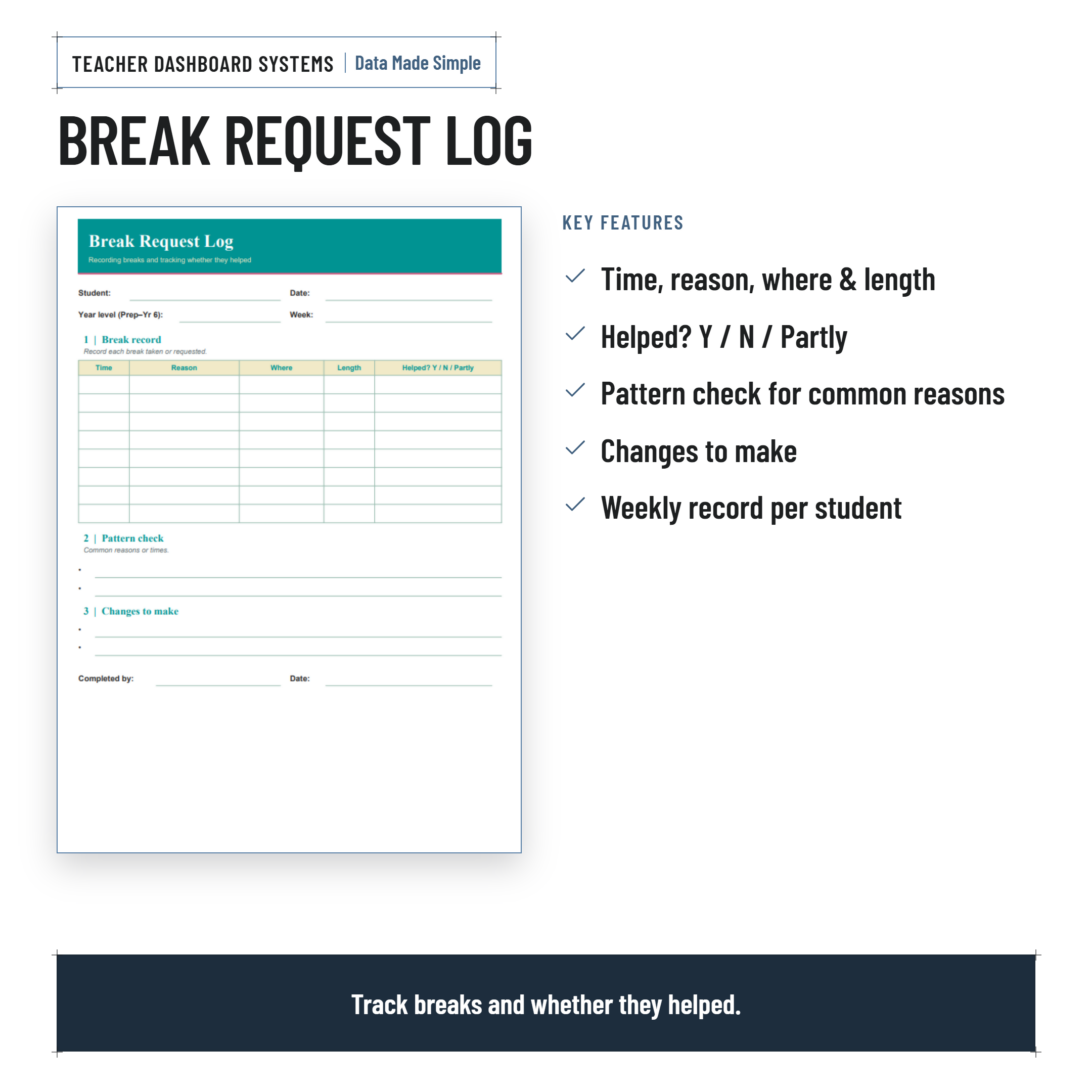 Behaviour Tracking Data Printables| 34 Premium Forms for Australian Primary Classrooms
