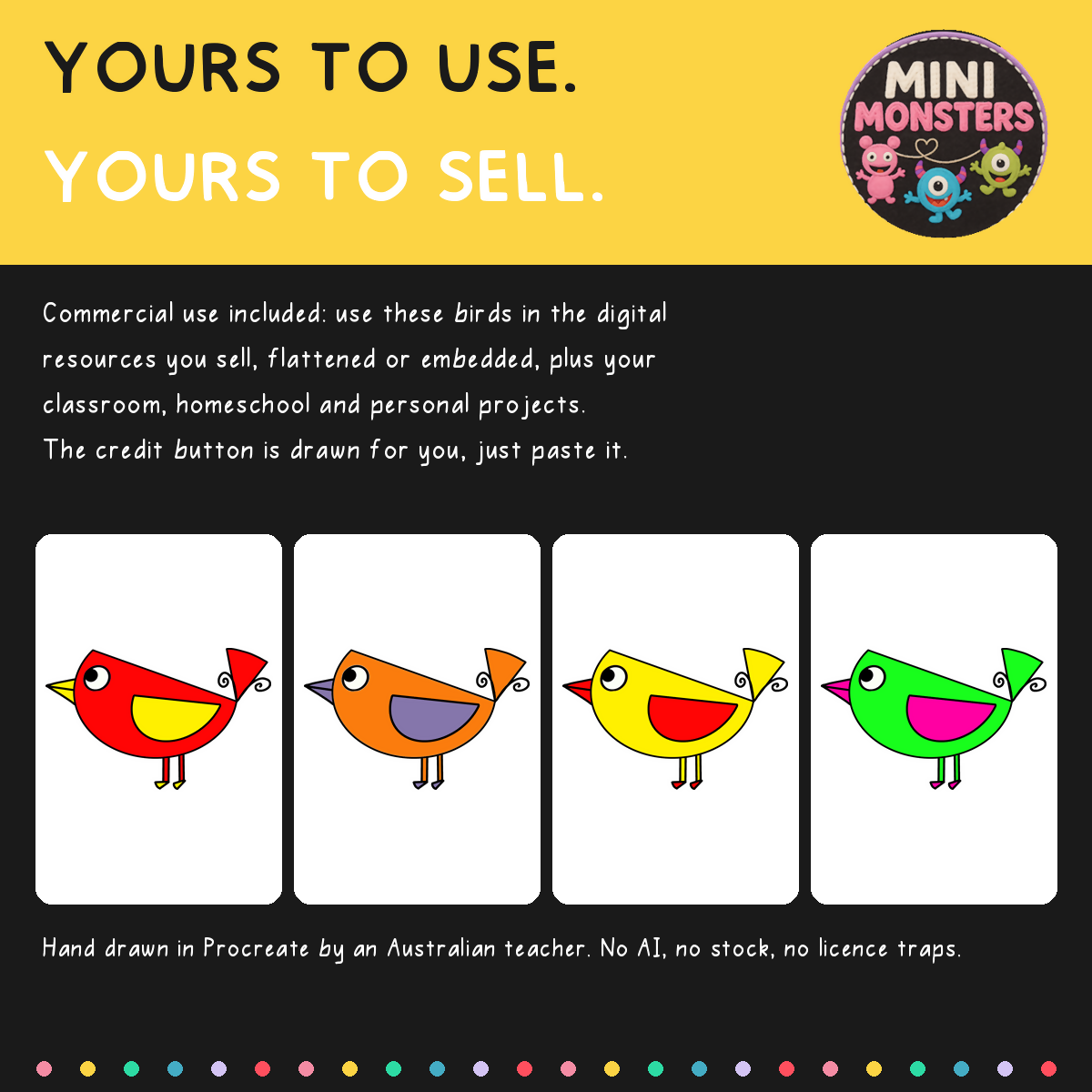 Birds Clipart Set 2 | 10 Hand Drawn Images | Transparent PNG and JPEG | Commercial Use