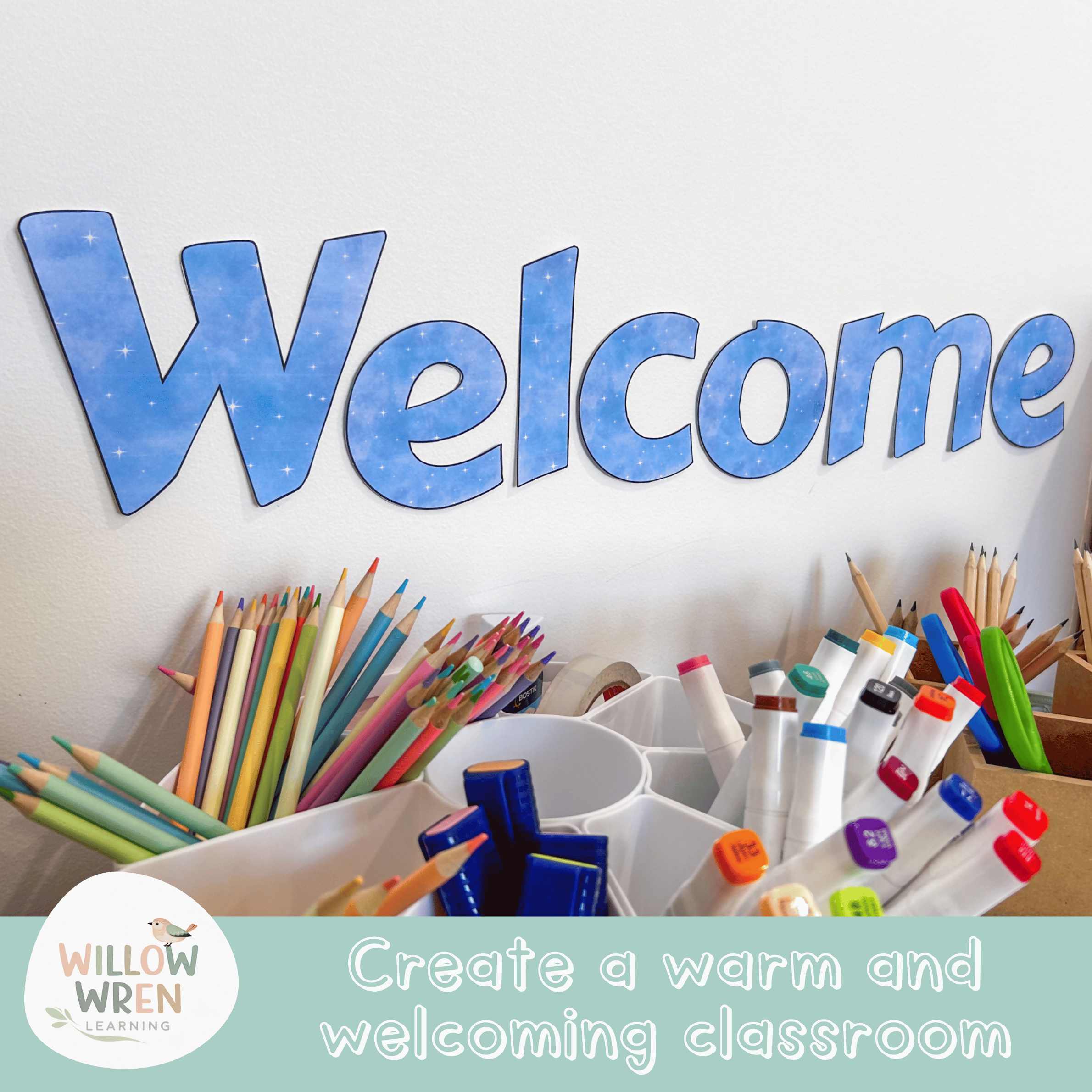 Galaxy Dreams Bulletin Board Letters | Editable Lettering Pack Decor Space
