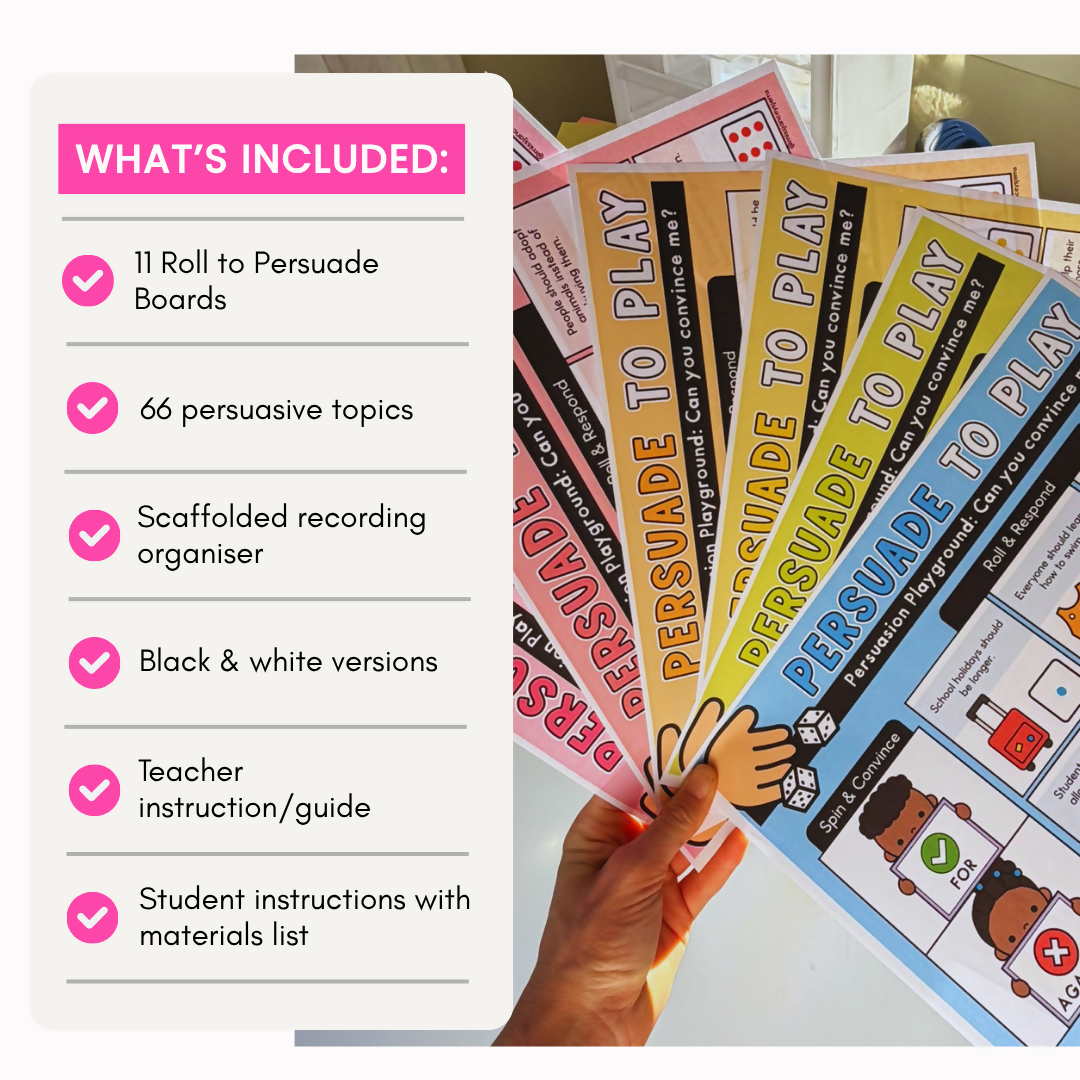 Persuasive Writing Game | Opinion Writing Prompts | Oral Language Activity