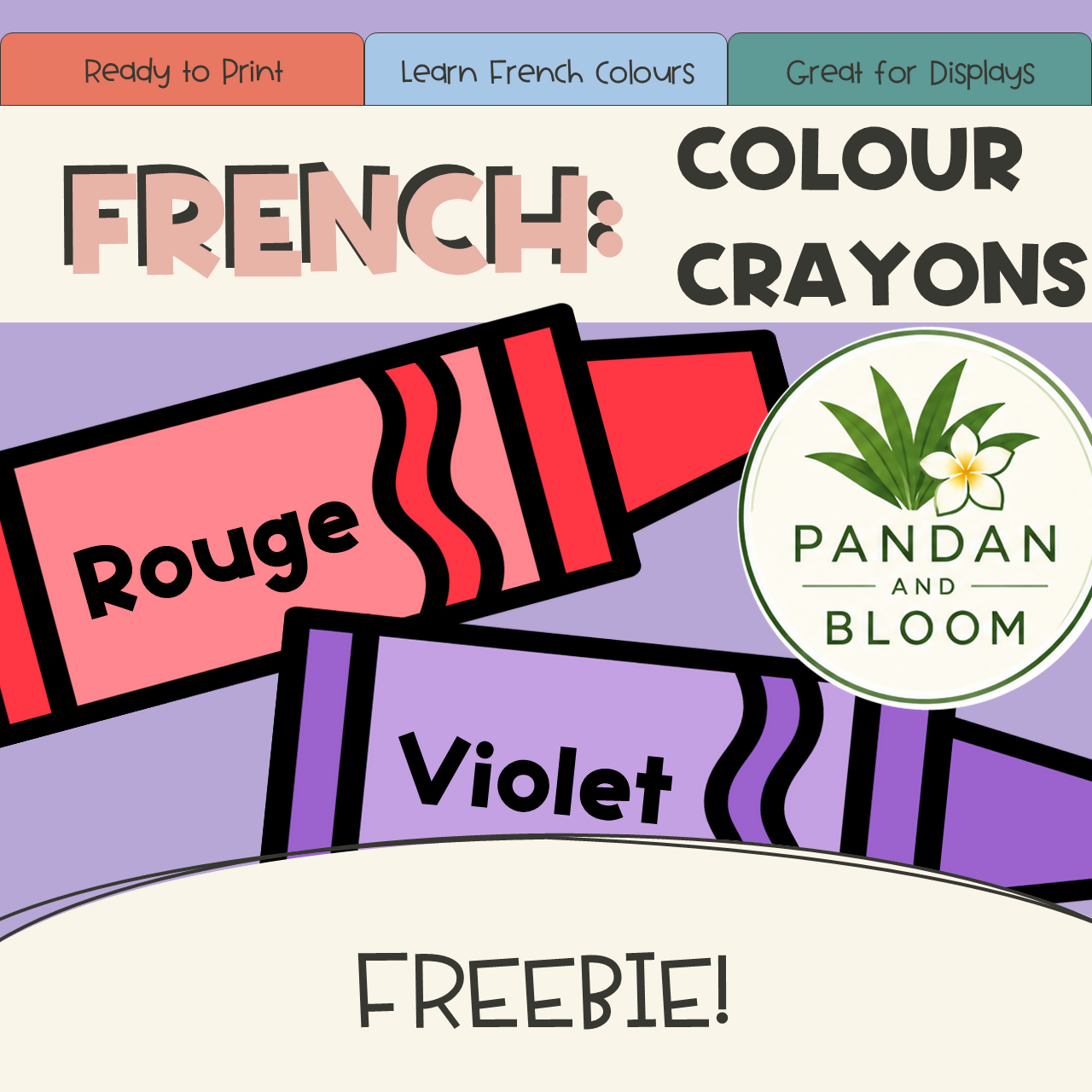 FREE French Colours Posters | Crayon Classroom Display | Couleurs Vocabulary
