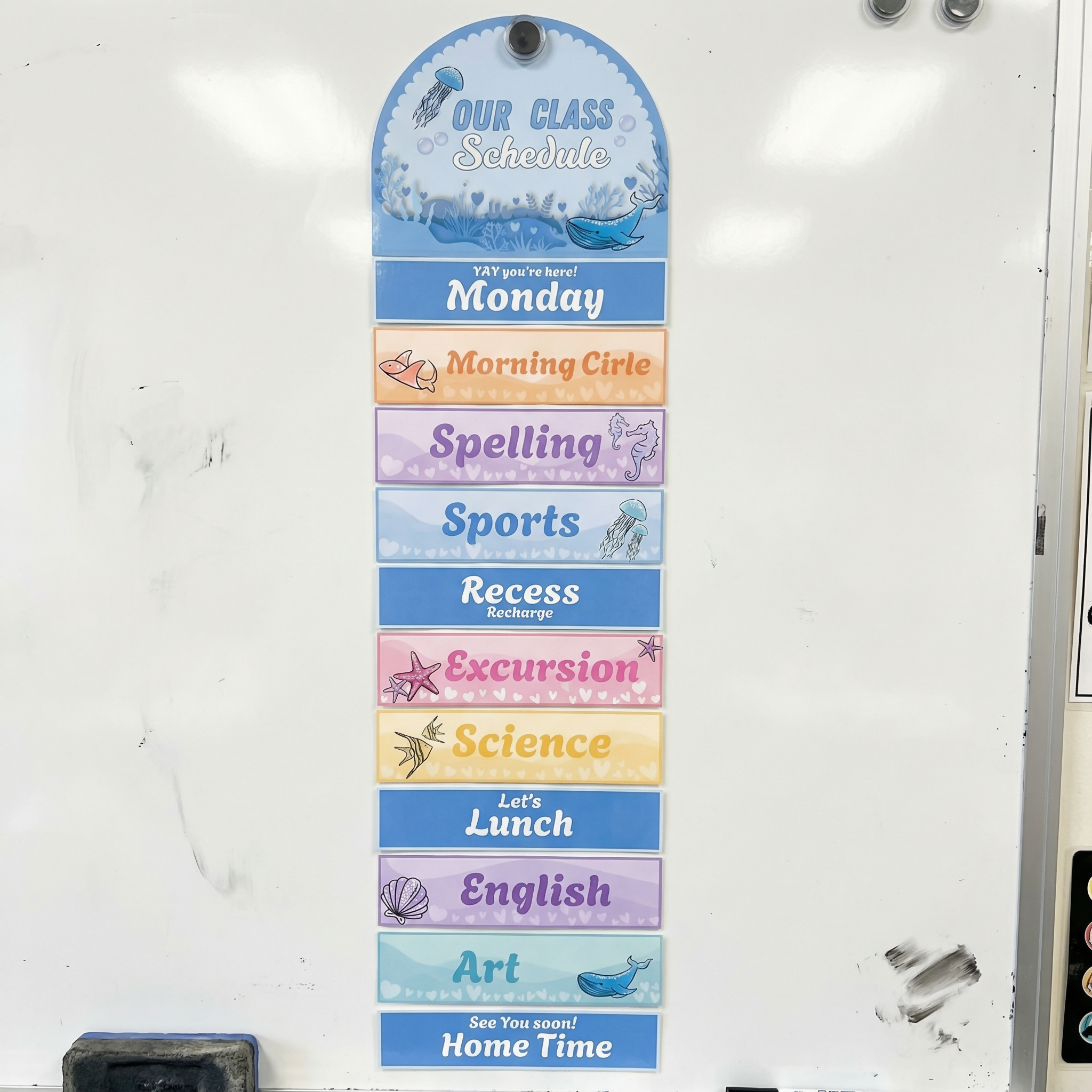 Classroom Schedule - Sweet Tides Ocean Pastel Decor