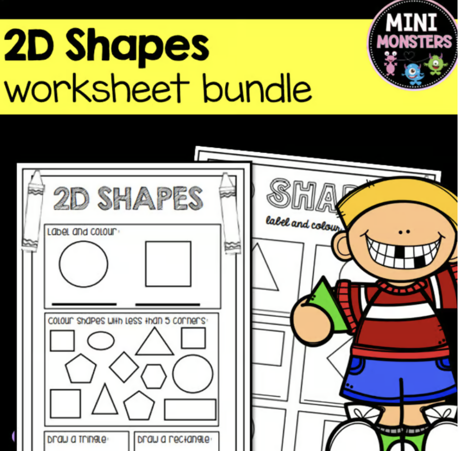 2D Shapes Worksheets | Prep and Year 1 | Australian Curriculum