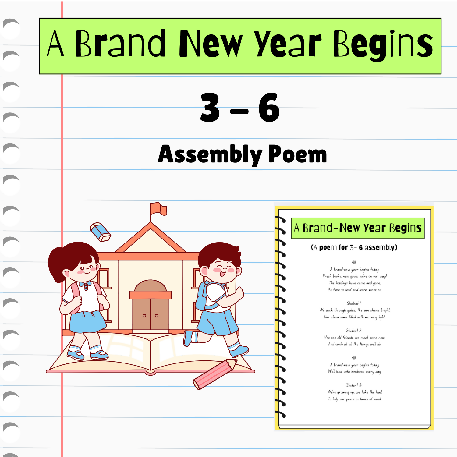 Back to School Poem – “A Brand-New Year Begins” (Years 3–6 Assembly Item)