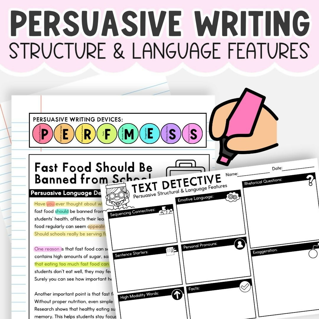 Opinion Writing Language Features and Structure I Identifying Persuasive Devices