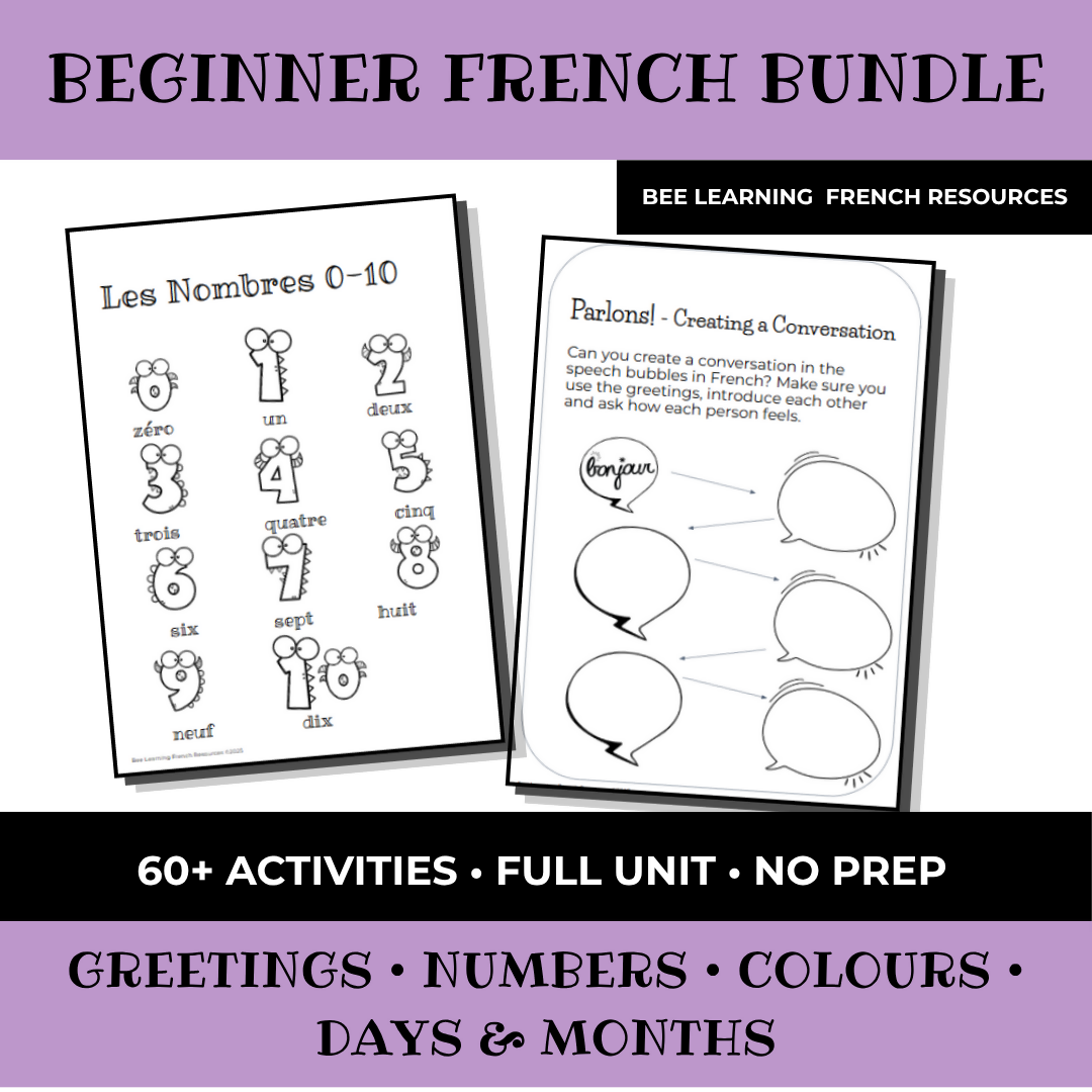 Beginner French Starter Bundle | French Vocabulary & Activities