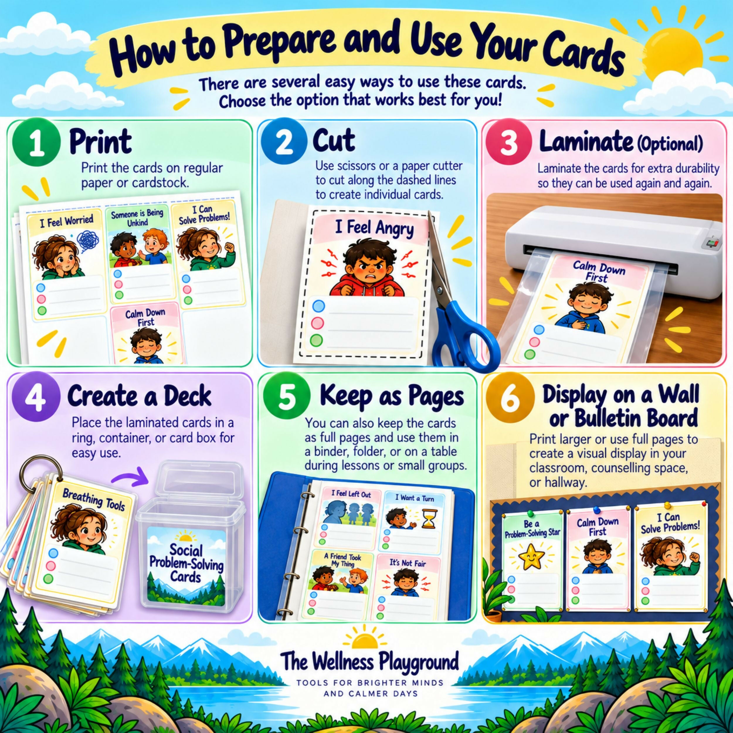 Social Problem Solving Cards | SEL Scenario Cards & Social Skills Activities