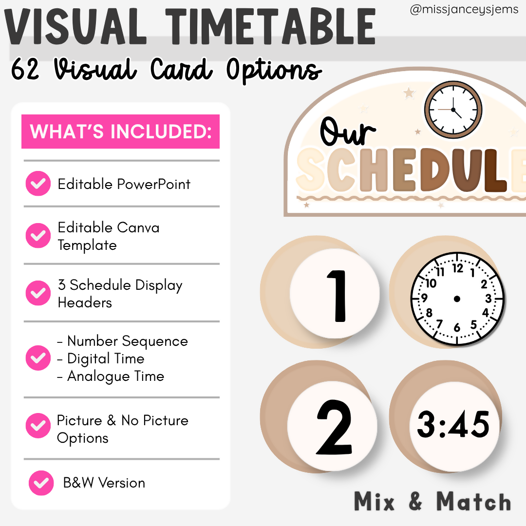 Visual Timetable & Daily Schedule | Editable Routines & Classroom Display Cards