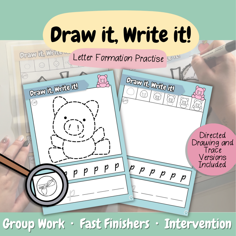 Draw It, Write It | Editable Pencil Control & Letter Formation Practise