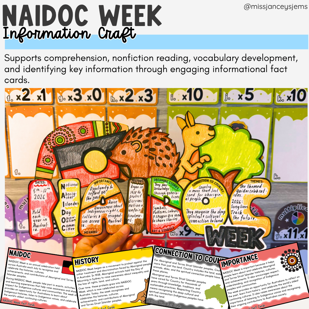 NAIDOC Week Information Craft | Indigenous Aboriginal Culture & History Display