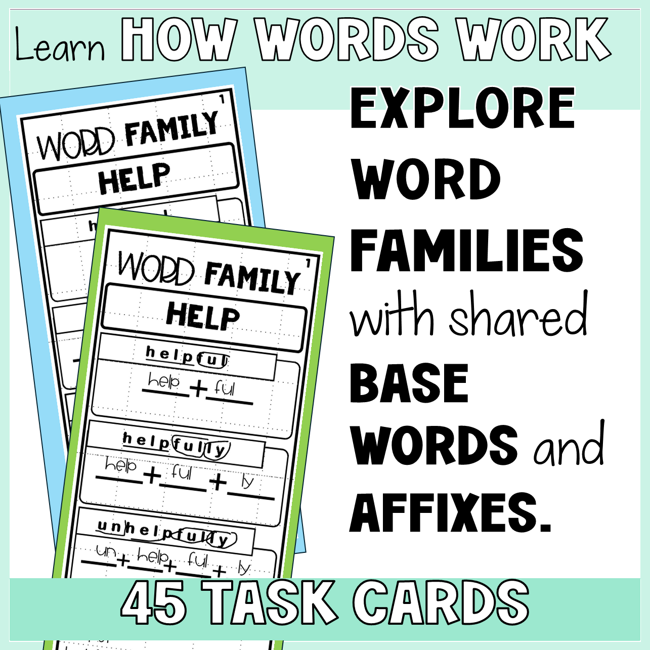 WORD FAMILY | MORPHOLOGY ACTIVITY | YEARS 4 - 6