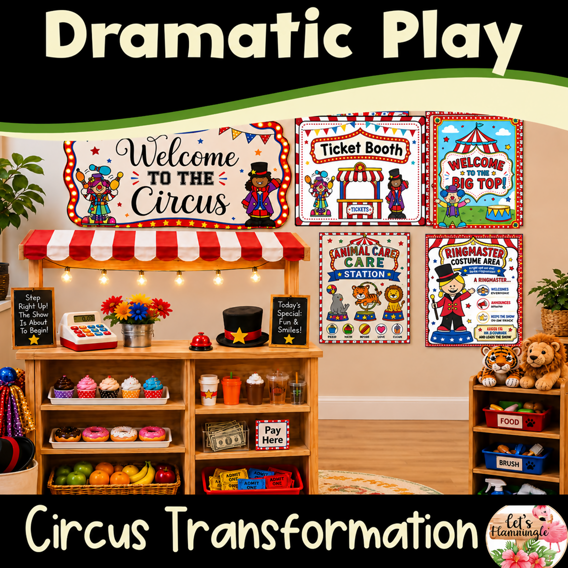 Circus theme Dramatic Play Center Circus Day Classroom Transformation Craft