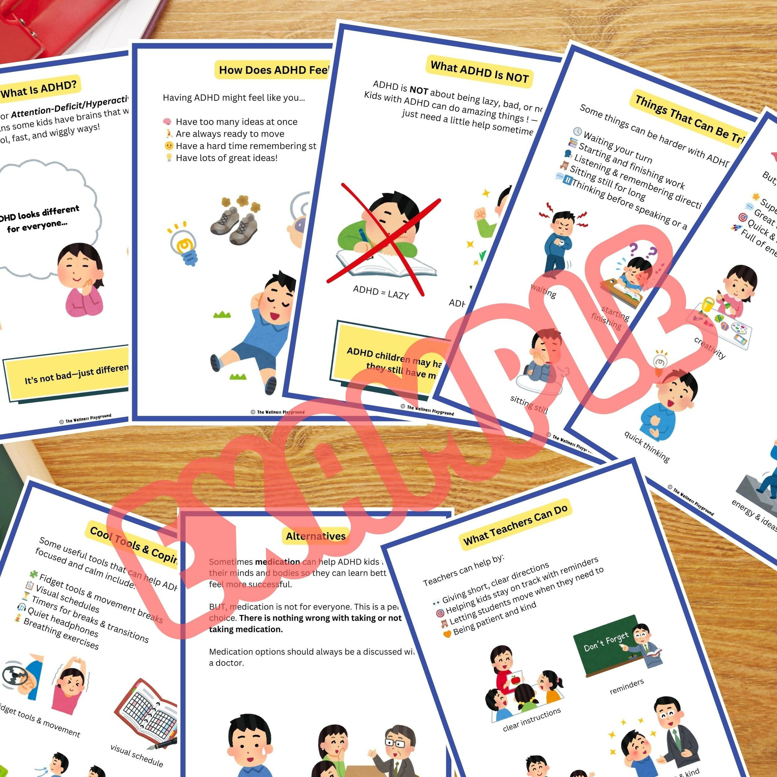 ADHD guide lesson for kids families teachers | ADHD social story