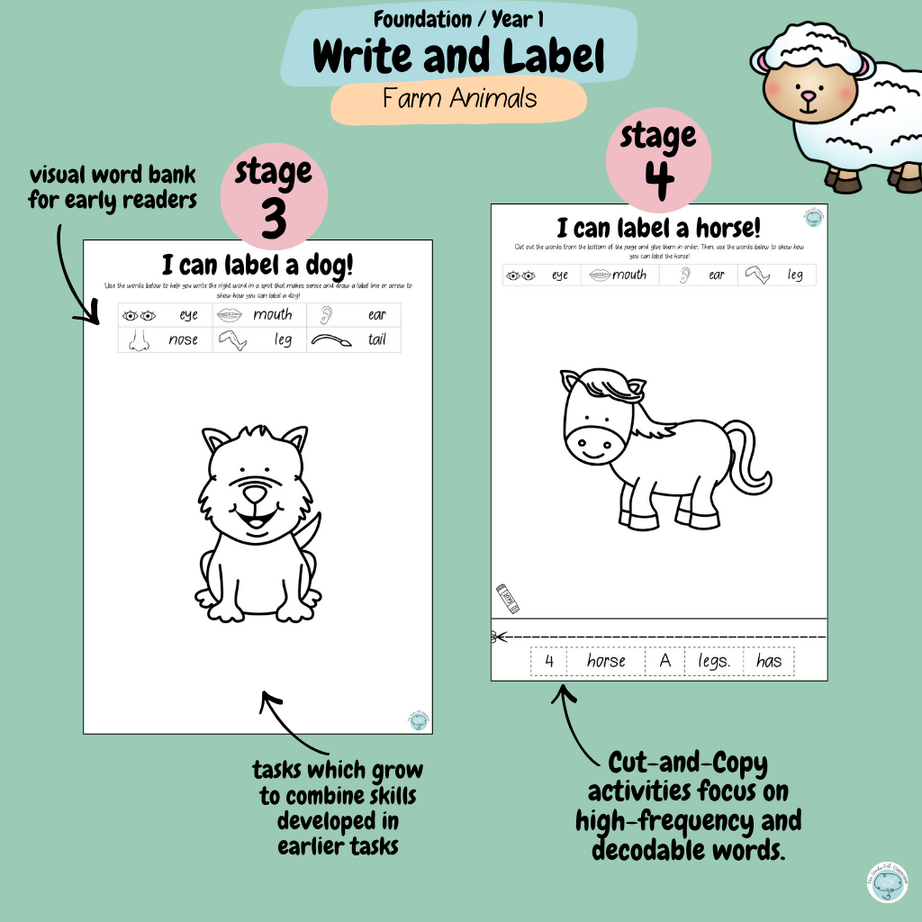Foundation & Year 1 V9 Differentiated Information Writing - Farm Animals