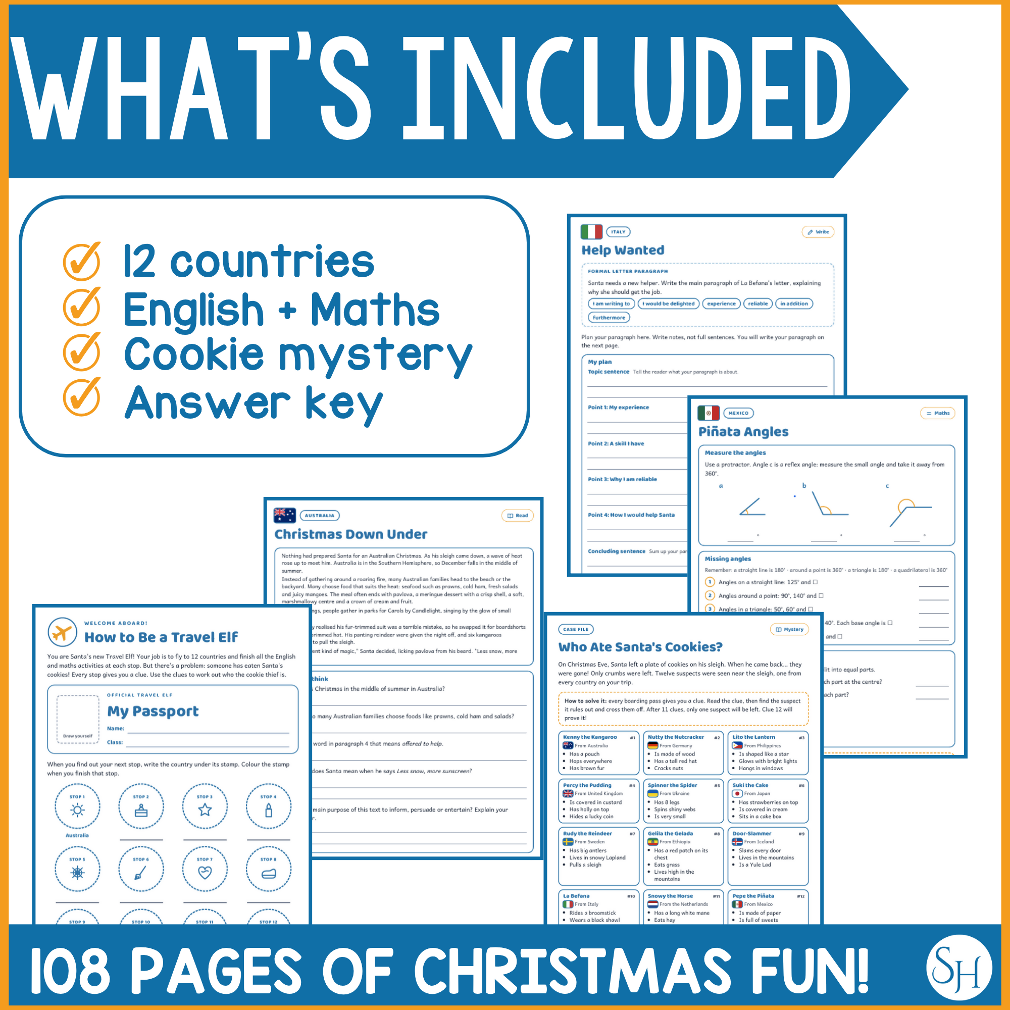 Christmas Around the World Activity Booklet | Years 5–6 English and Maths