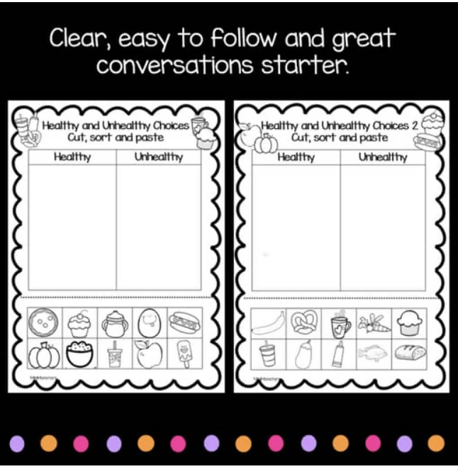 Health Sorting Worksheets | Foundation, Prep and Year 1