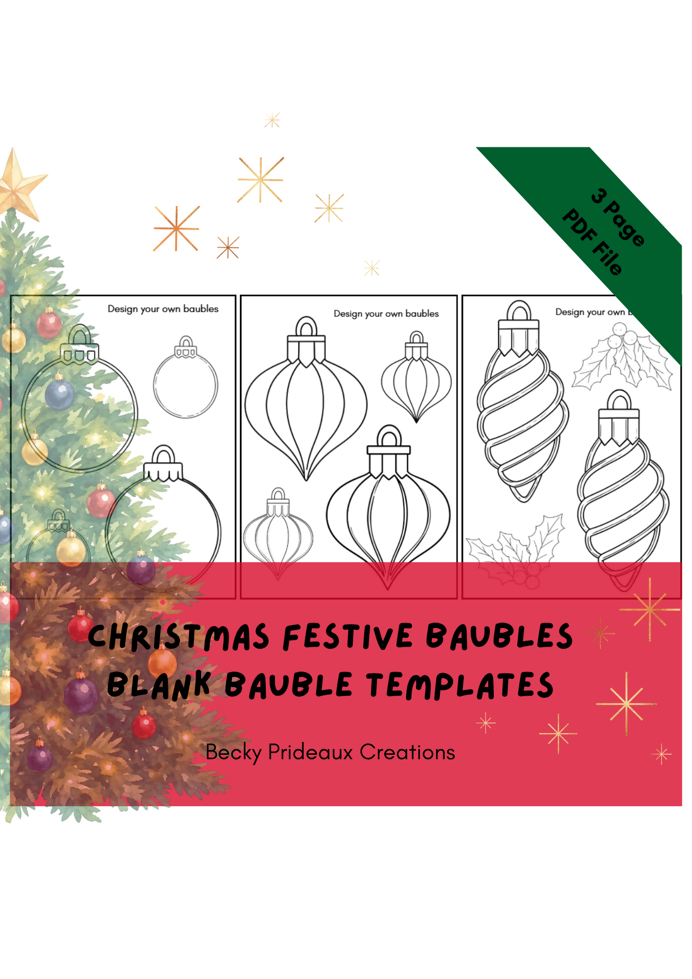 Design your own Christmas Baubles : Traditional Christmas