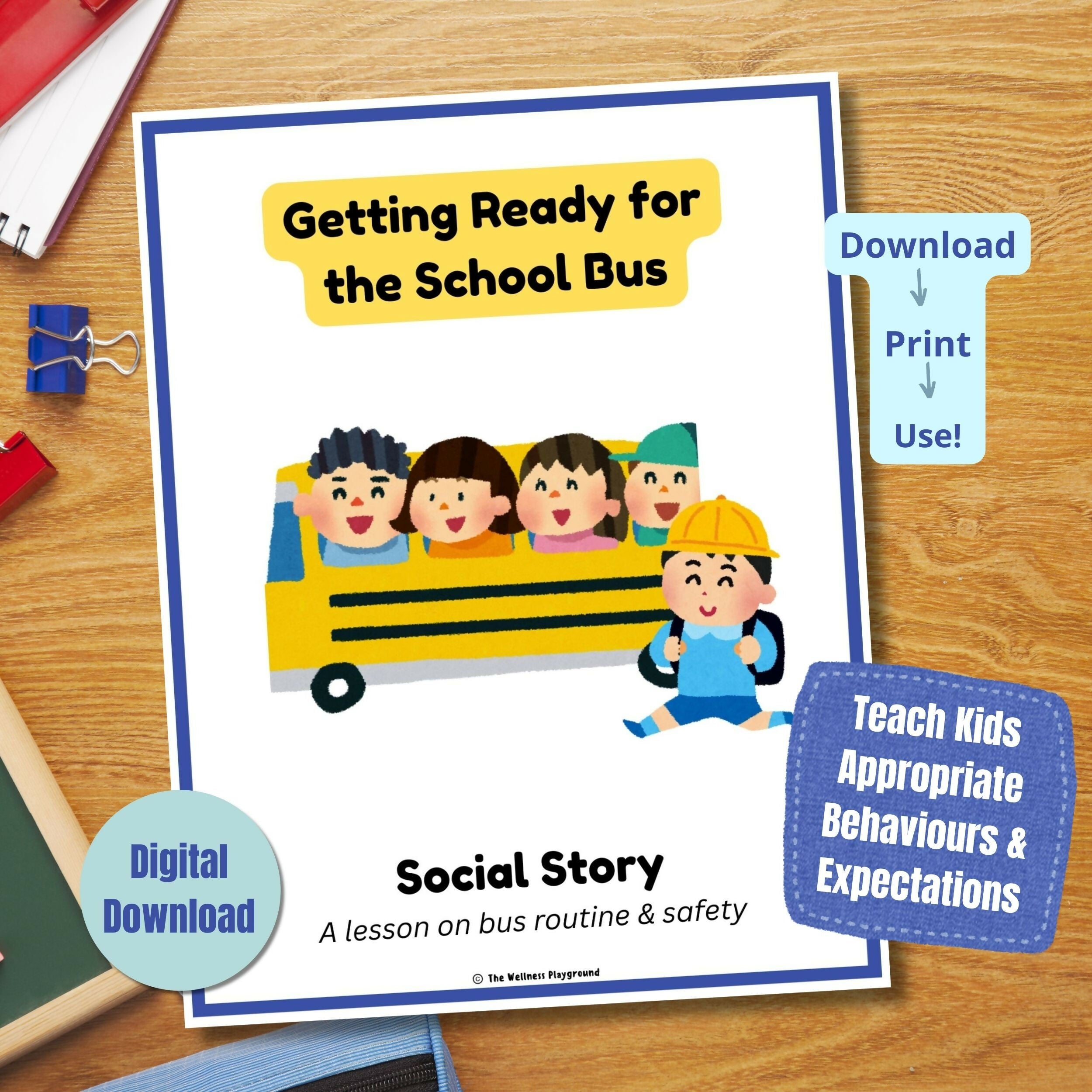 Elementary Social Story: Getting Ready for the Bus | Bus Safety Rules