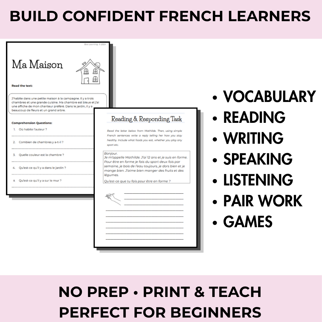 Beginner French Curriculum Bundle | 9 Units | Year 7–8