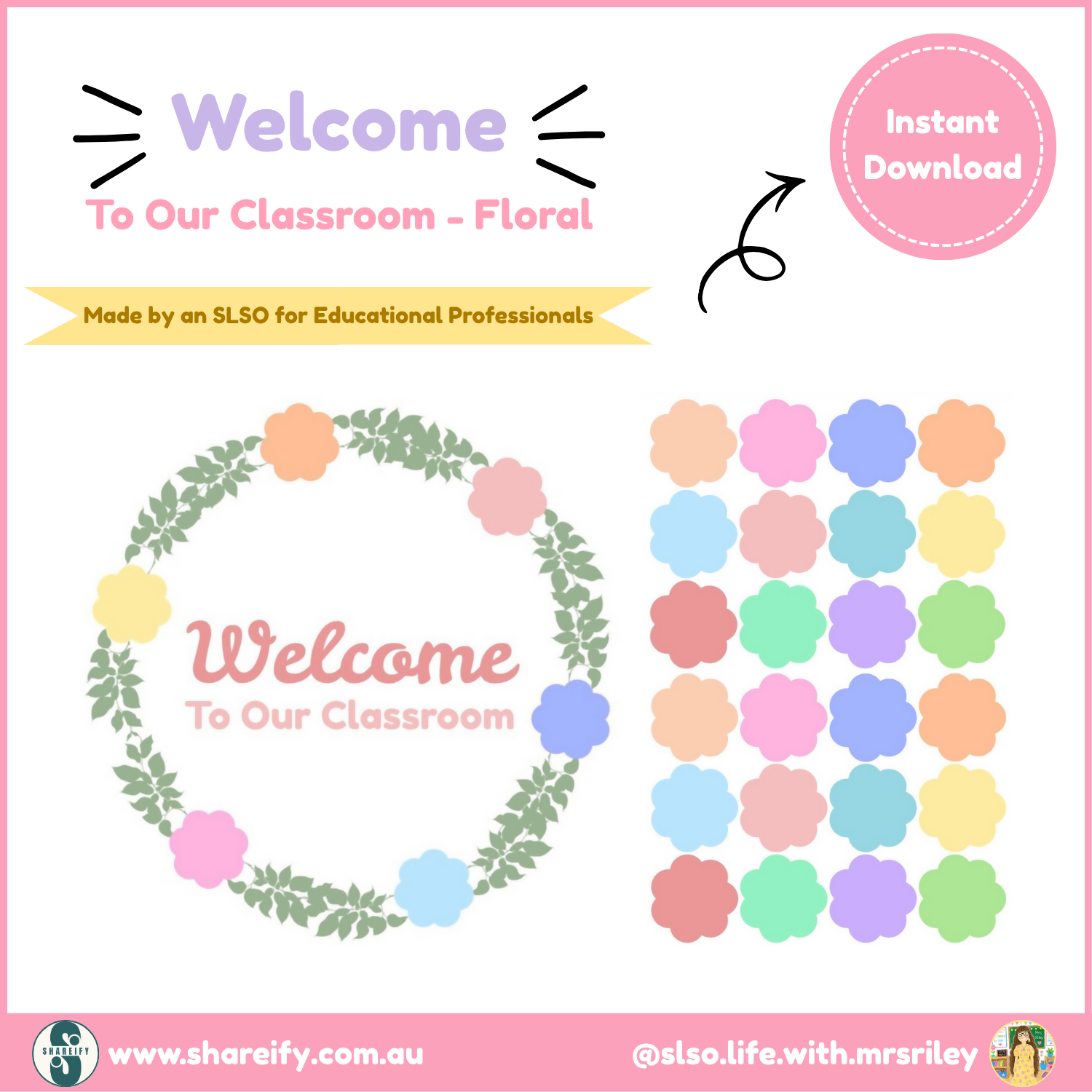 Welcome to our Classroom - Floral Themed